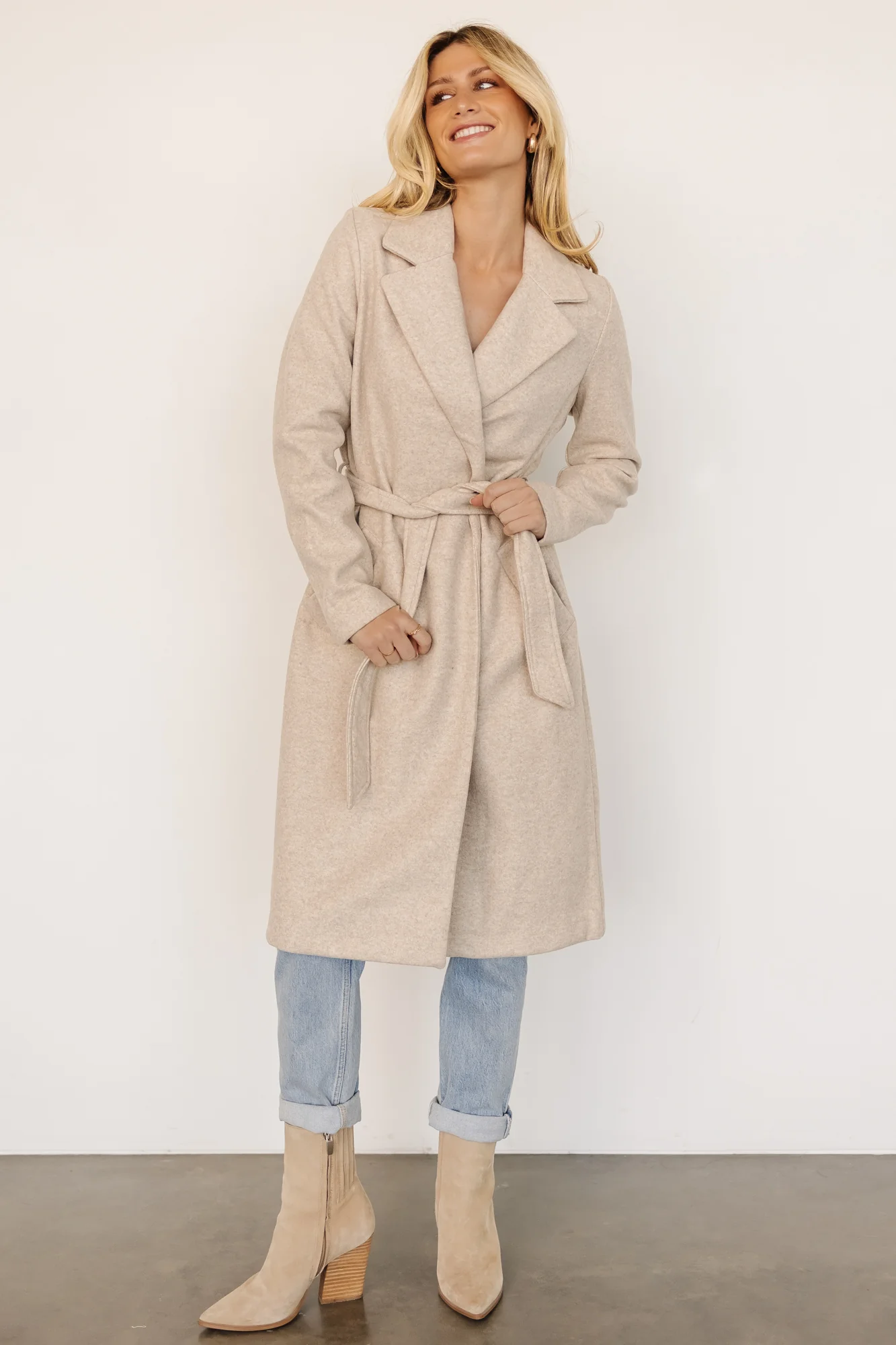 Valdez Long Coat | Oatmeal - Jamouz