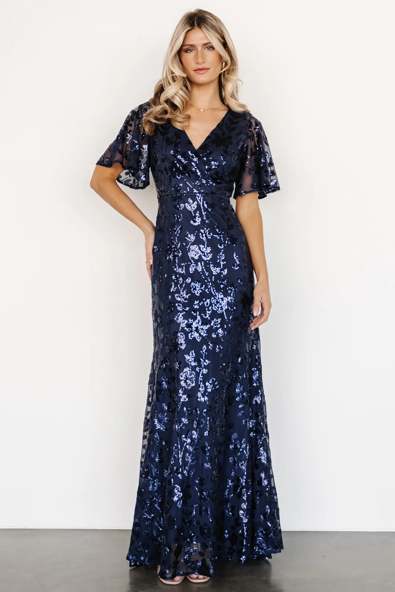 Esme Sequin Dress | Navy - Jamouz
