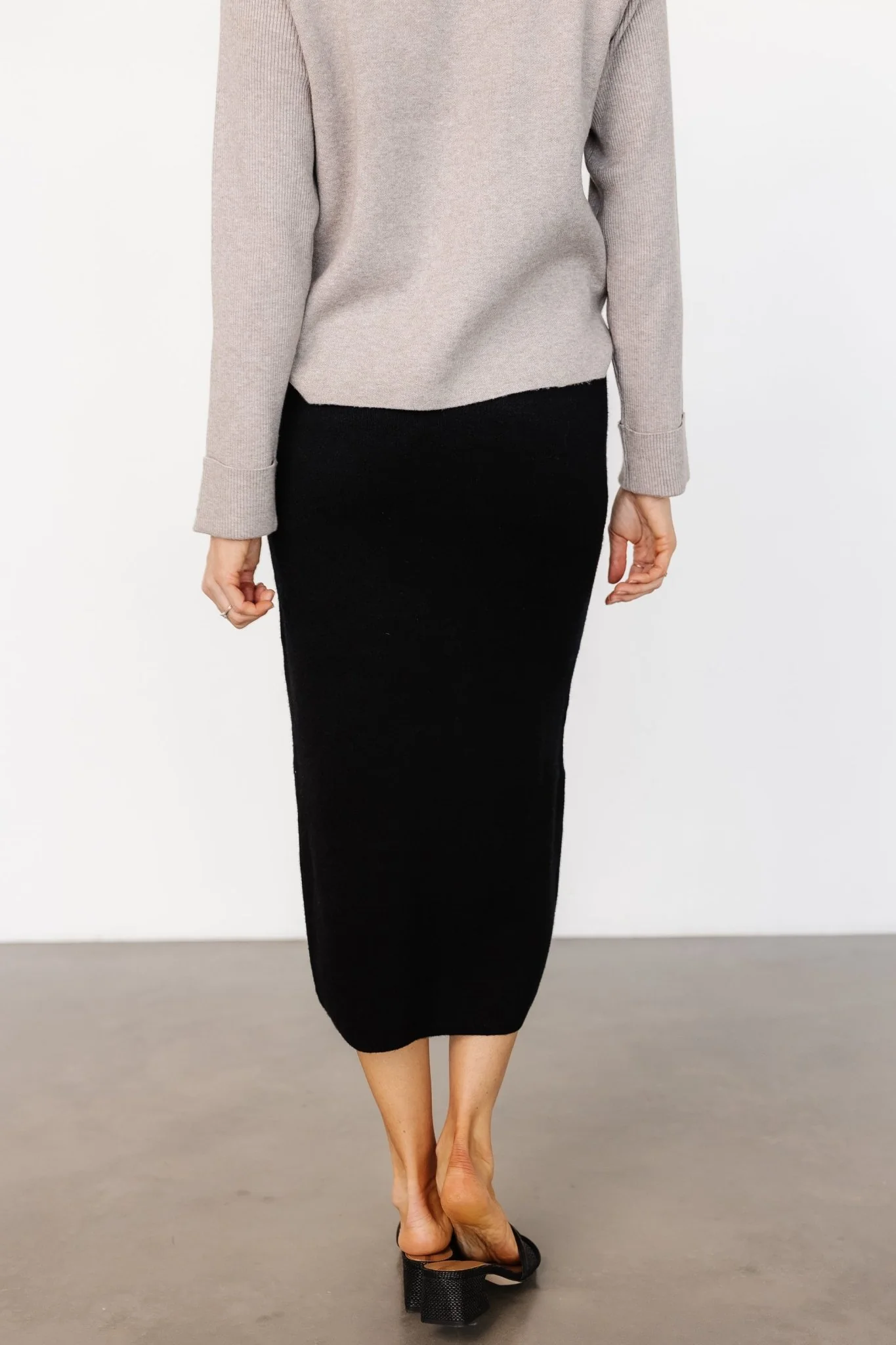Alonso Knit Midi Skirt | Black - Jamouz