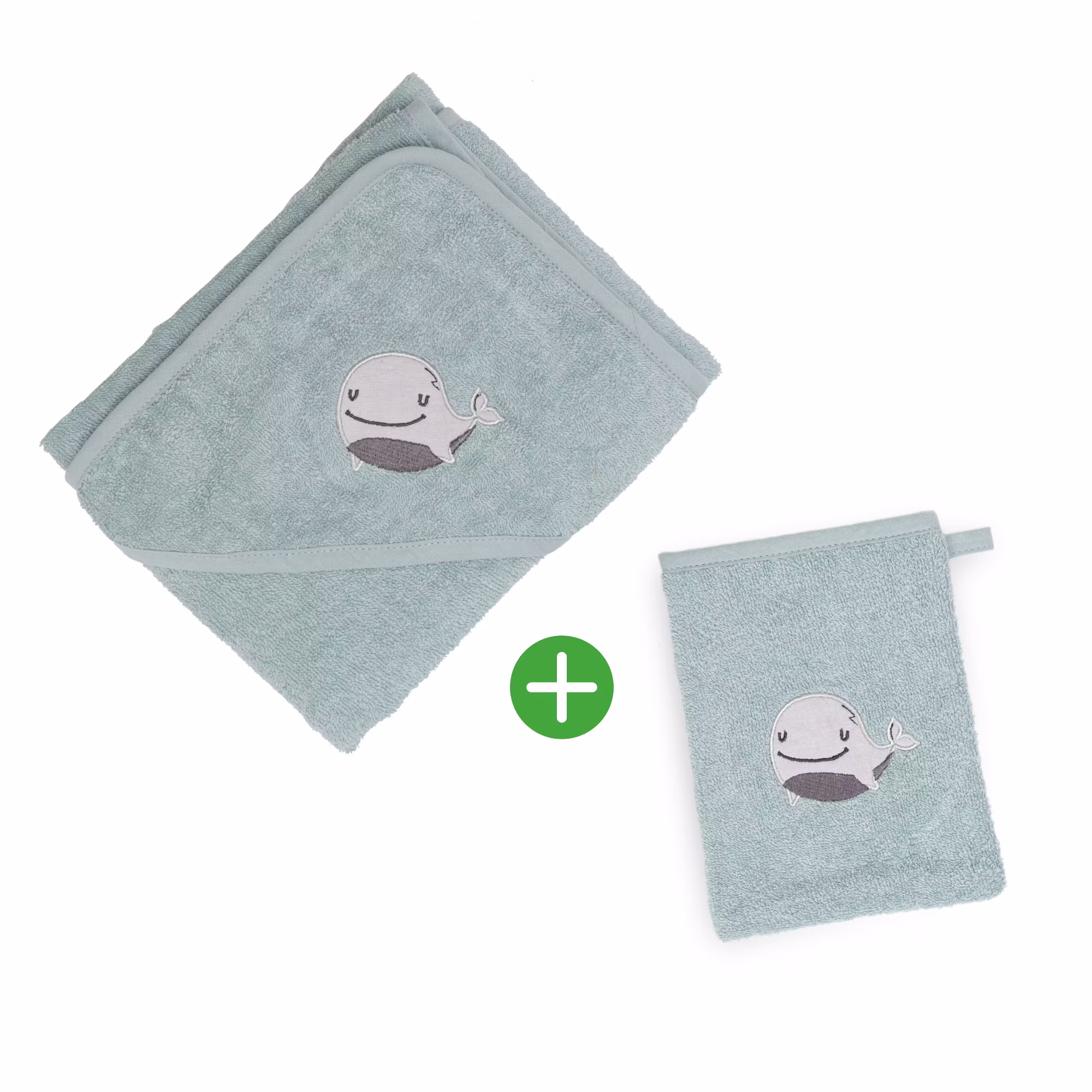 Set Waschhandschuhe mit Badetuch Bär - Jamouz
