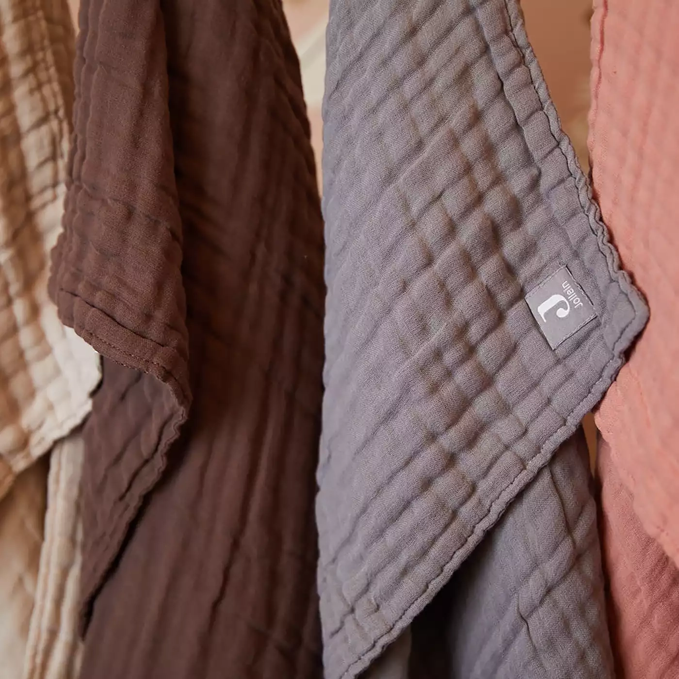 Babydecke Wrinkled Storm Grey - Jamouz