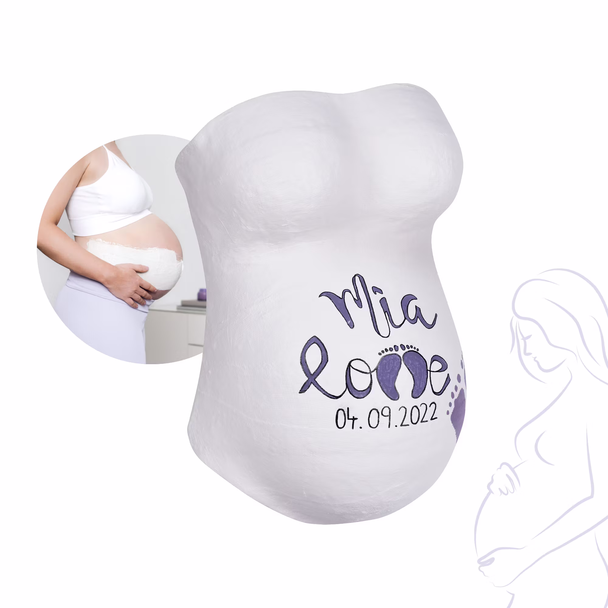 Babybauch-Gipsabdruck-Set - Jamouz