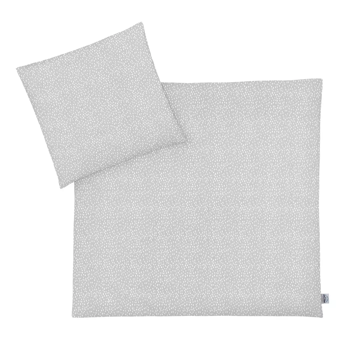 Jersey-Bettwäsche Stella grau 80x80 cm - Jamouz