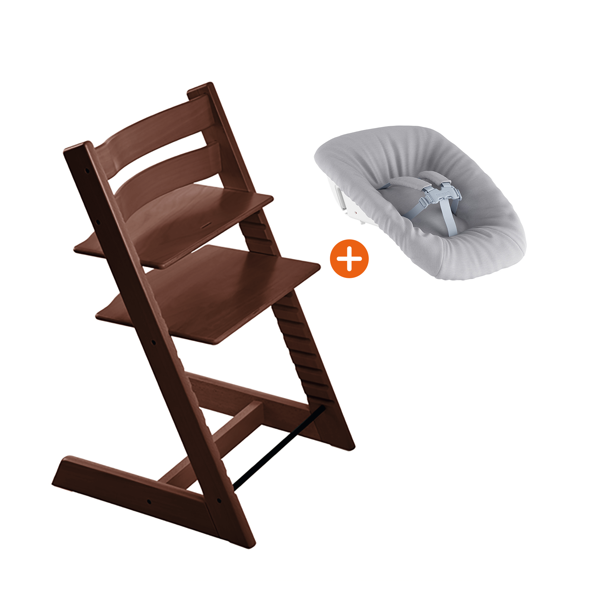 Set Tripp Trapp® Hazy Grey mit Newborn Set - Jamouz