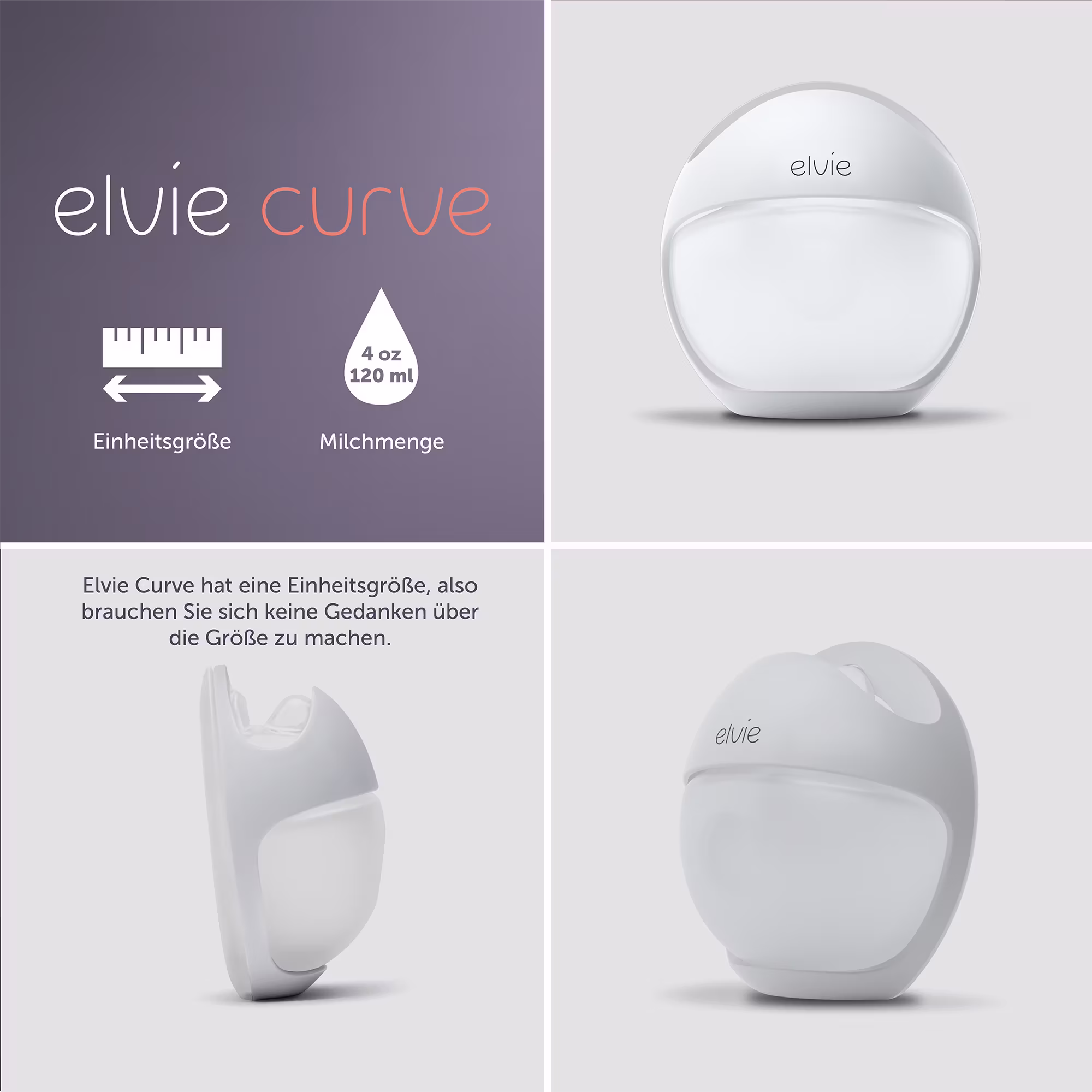 Elvie Curve Silikon-Handmilchpumpe - Jamouz