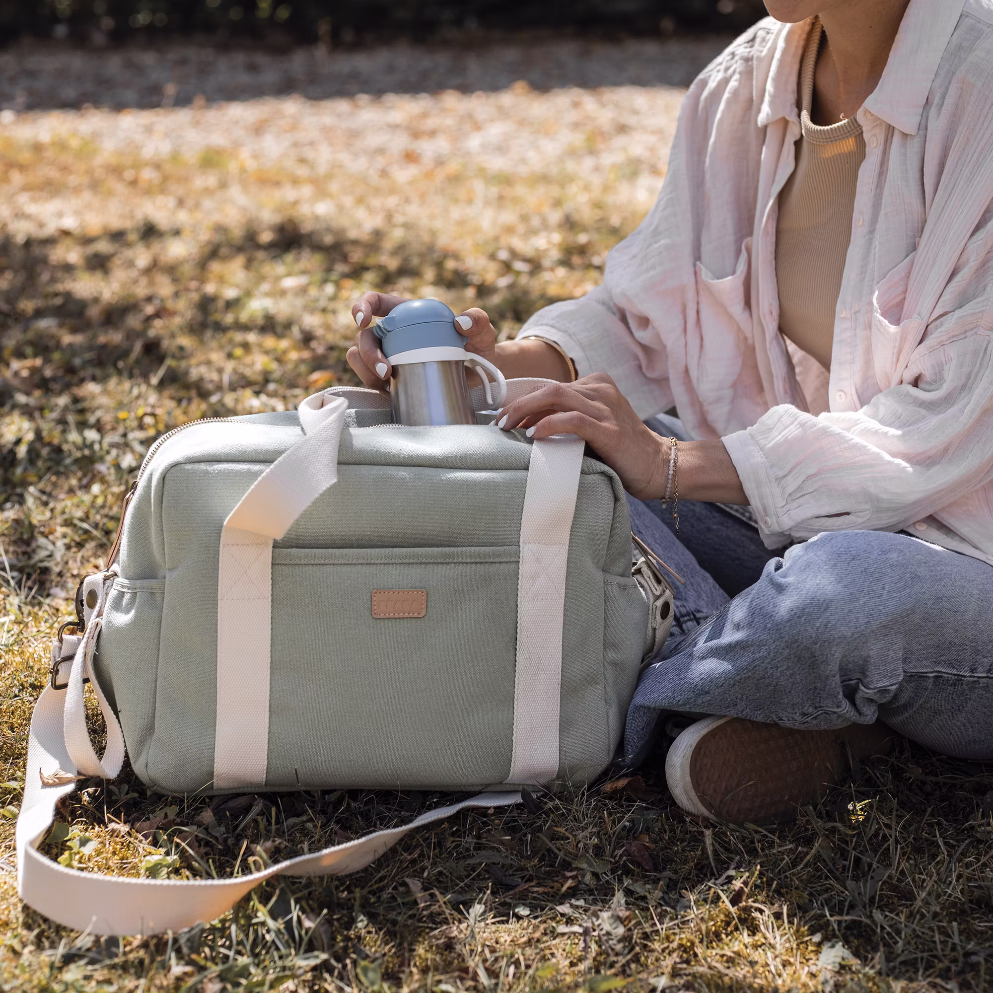 Wickeltasche Paris Sage Green - Jamouz