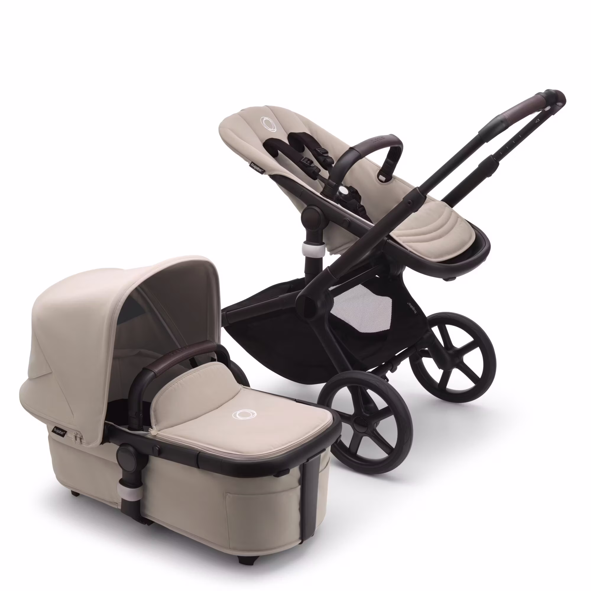 Fox 5 2-in-1 Komfort-Kinderwagen Schwarz/Forest Green - Jamouz
