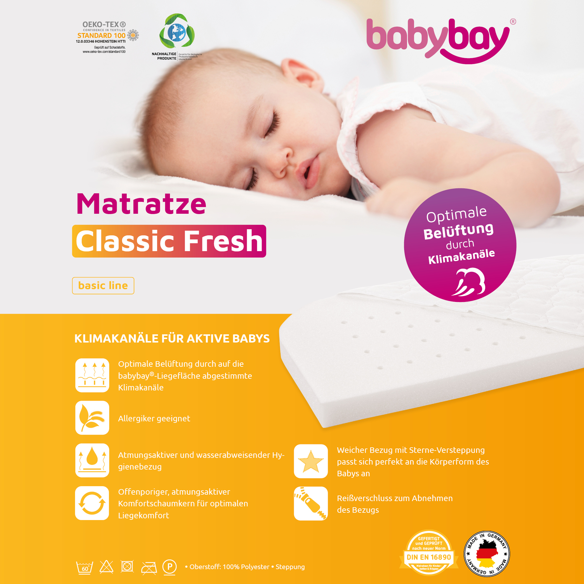Matratze babybay Classic Fresh - Jamouz