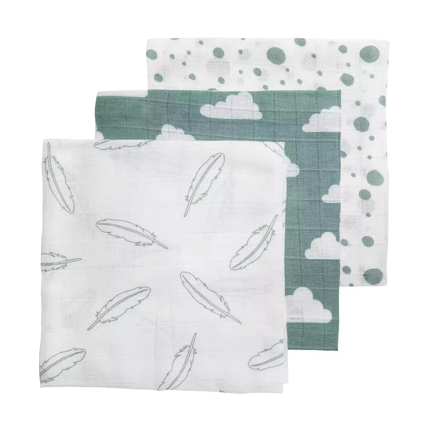 Mullwindeln Feathers, Clouds, Dots - Jamouz