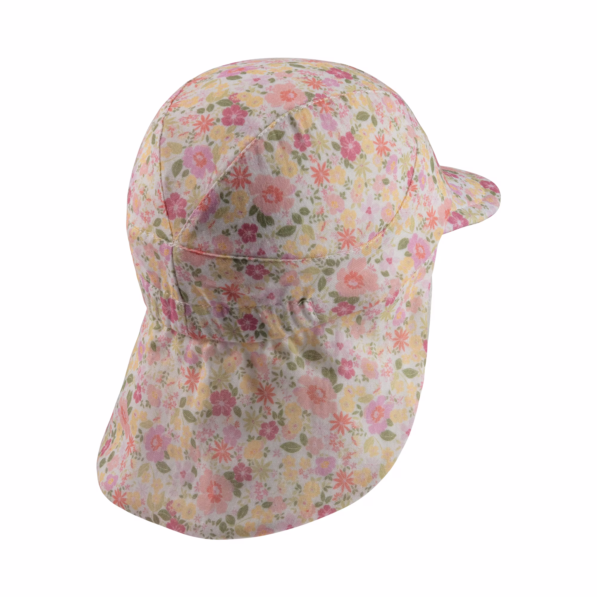 Schirmmütze mit Nackenschutz Blümchen - Jamouz