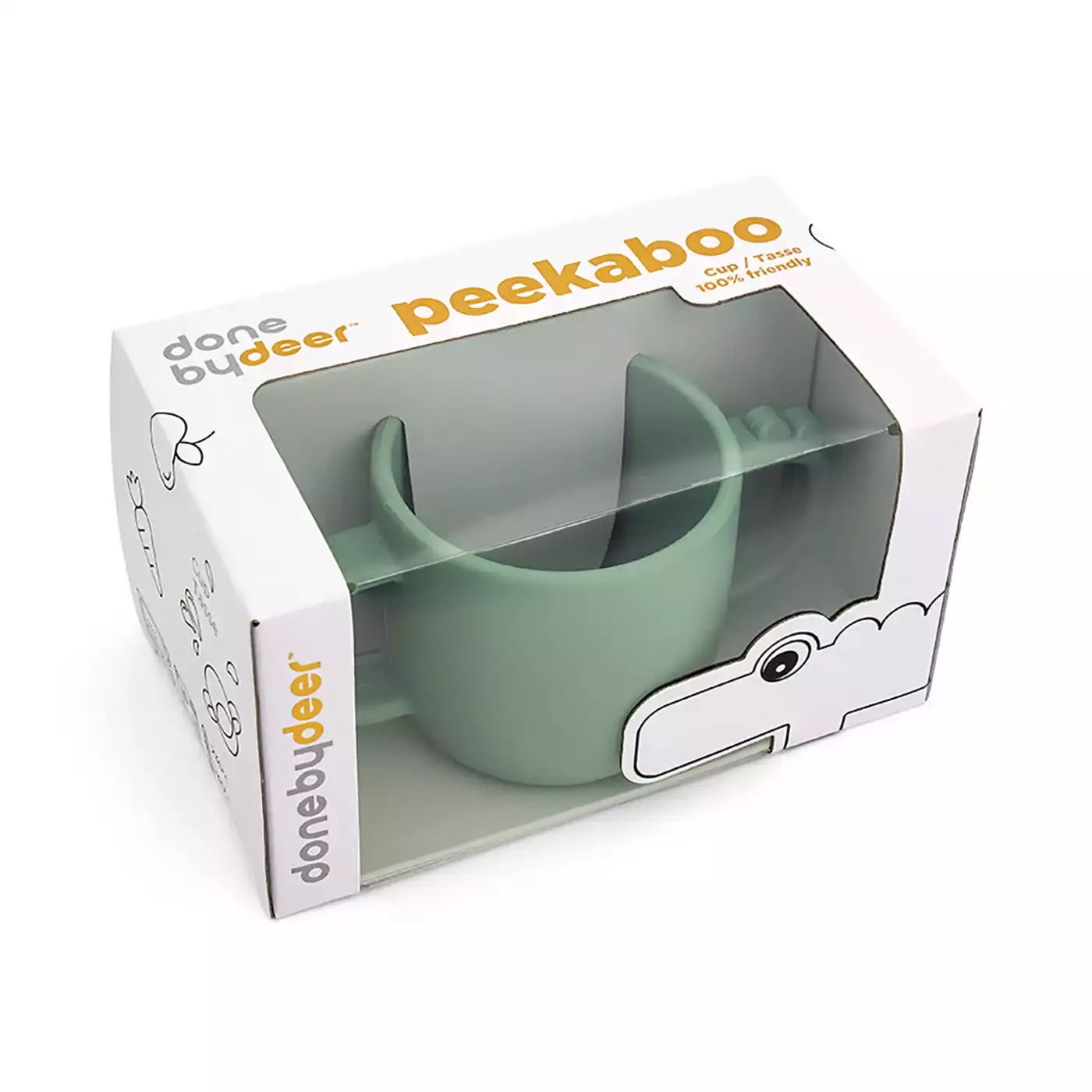 Silikon-Becher Peekaboo Croco Grün - Jamouz