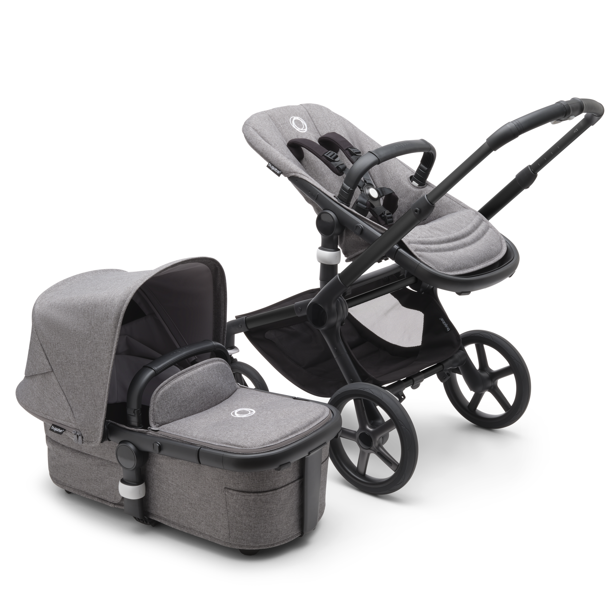 Fox 5 2-in-1 Komfort-Kinderwagen Schwarz/Forest Green - Jamouz