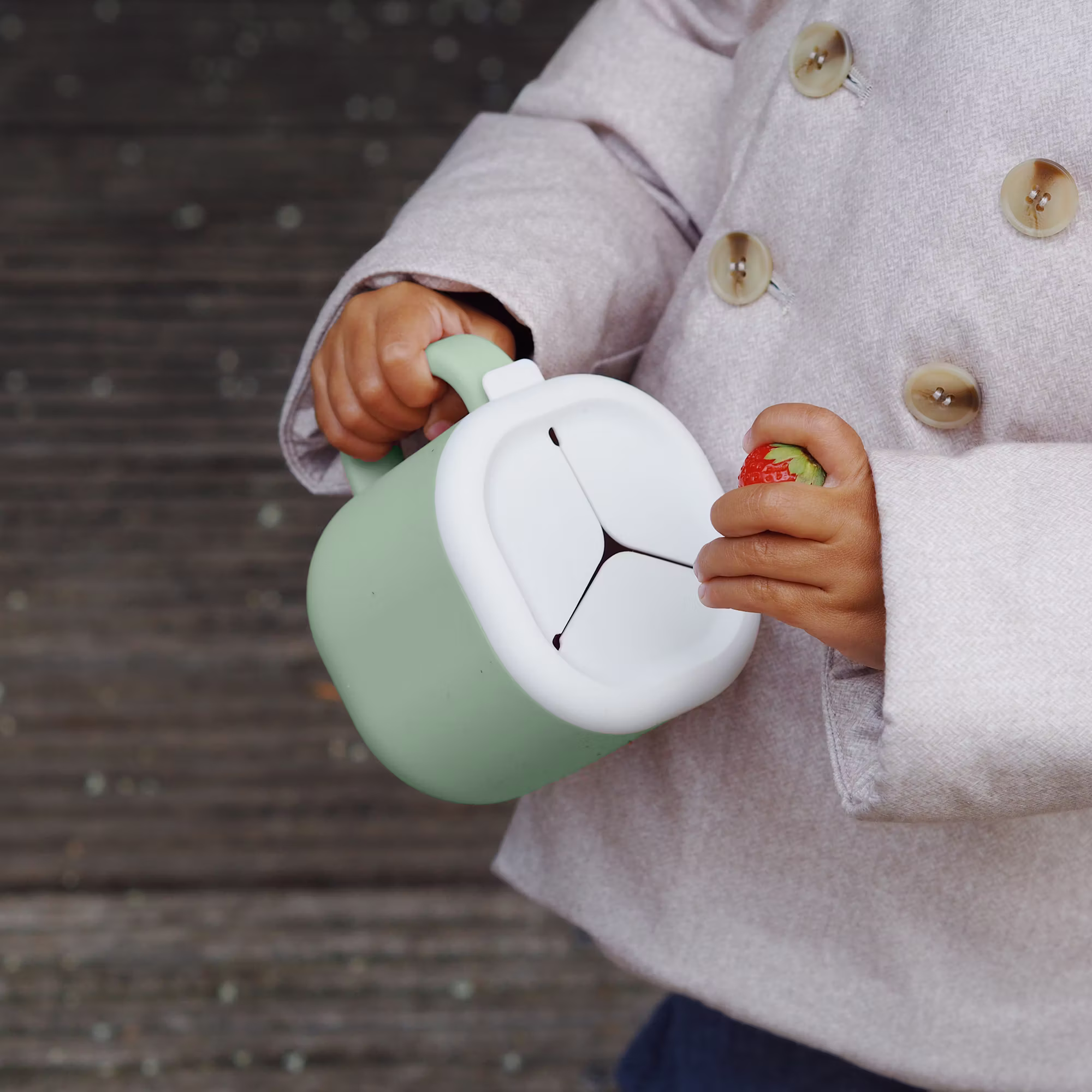 Pick'n Snack Velvet Grau - Silikon Snack Box - Jamouz