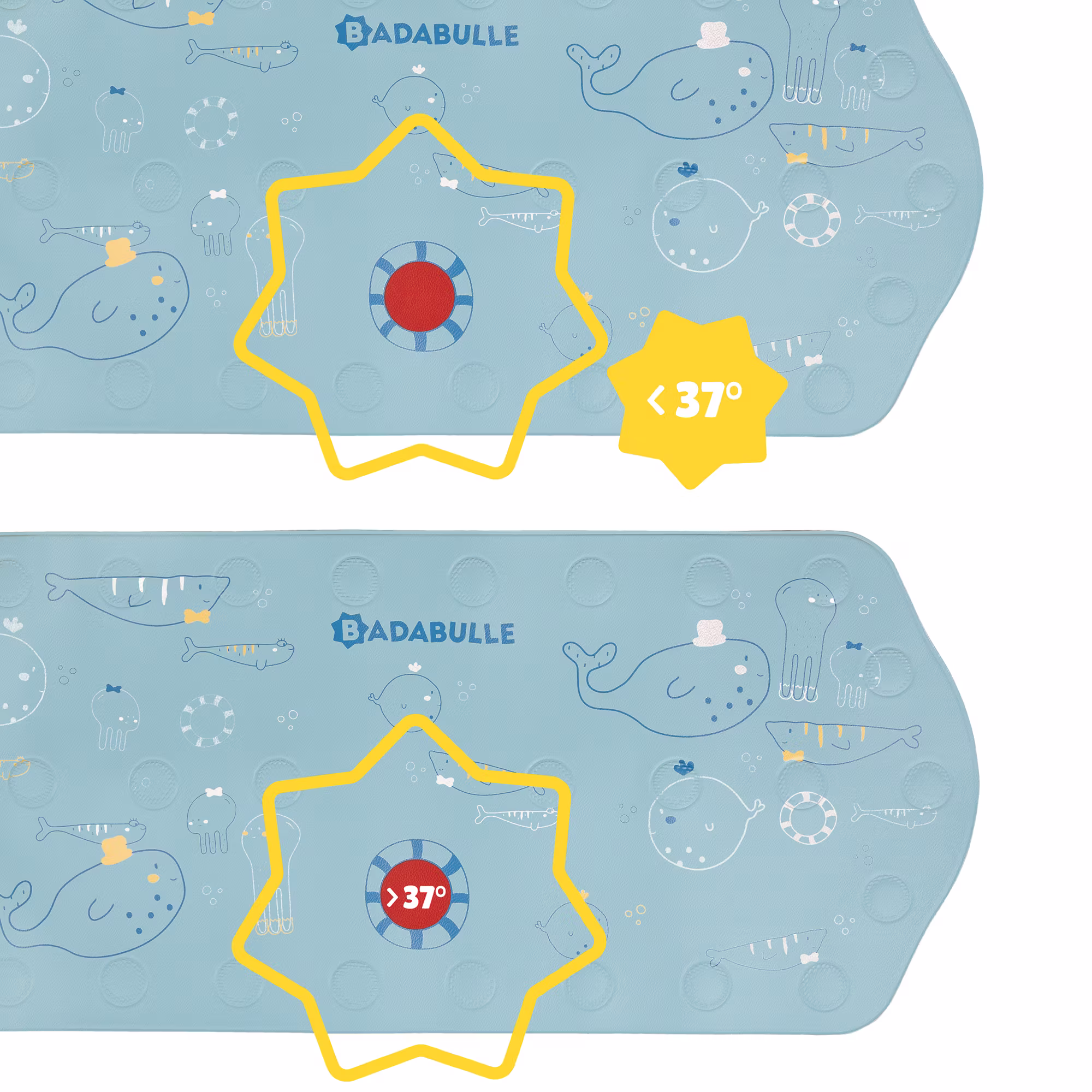 XXL Badematte mit Thermometer - Jamouz
