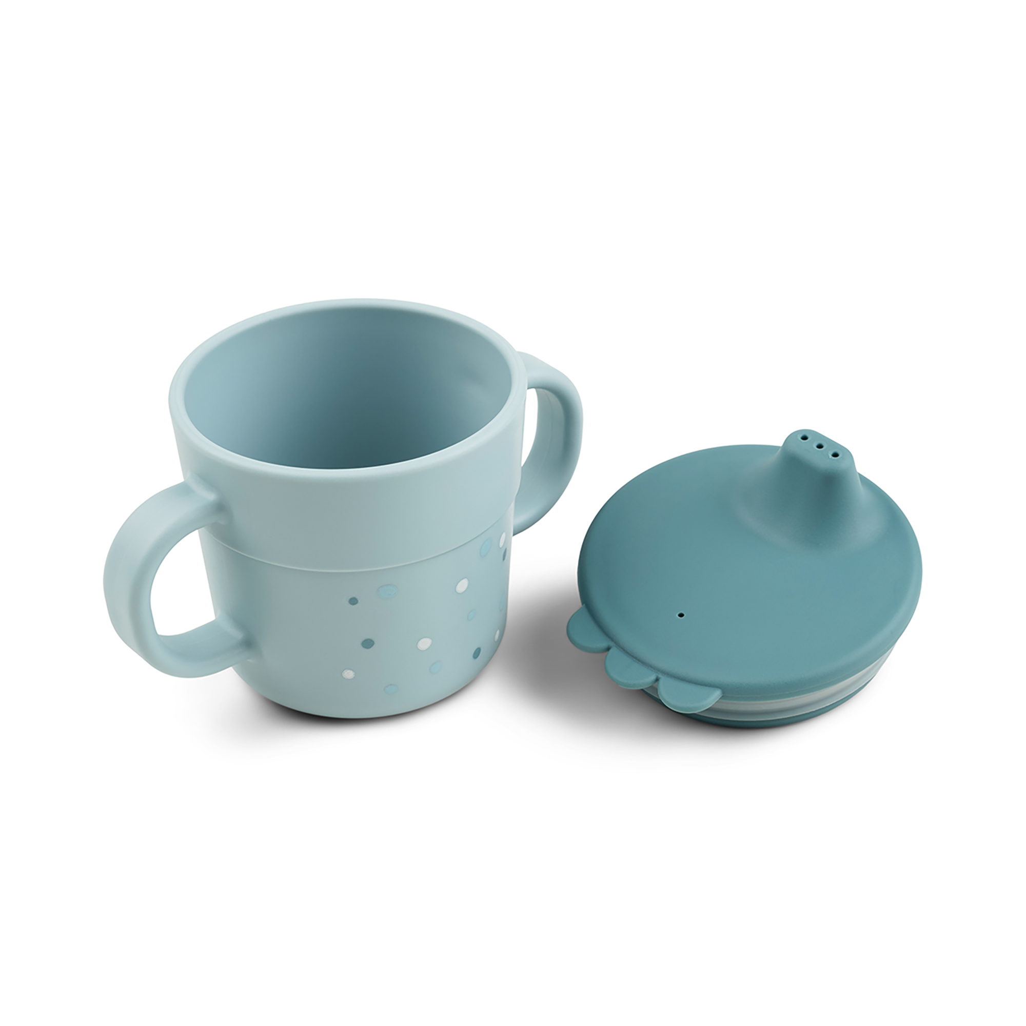 Foodie Trinklernbecher Happy Dots Blau - Jamouz