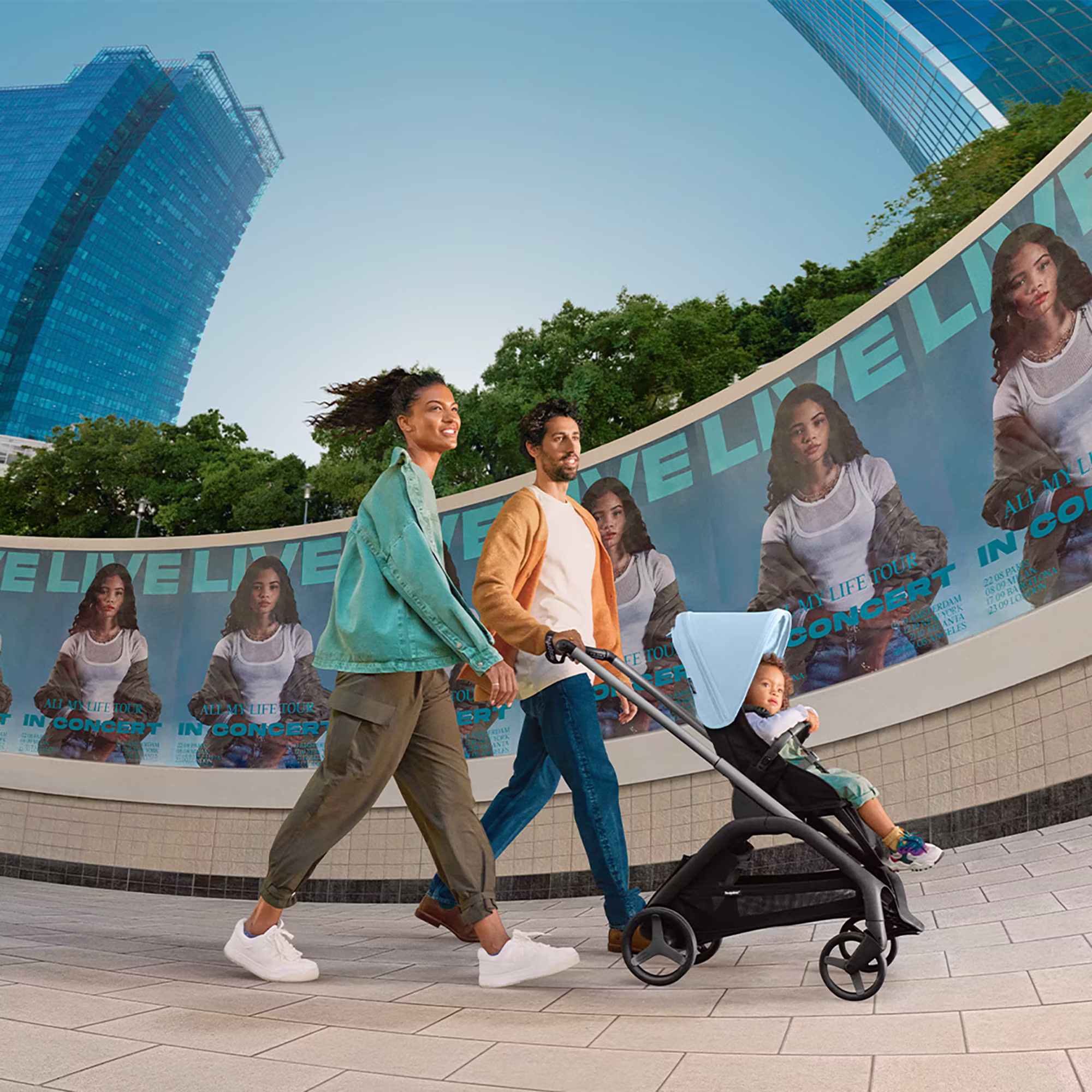 Dragonfly City-Kinderwagen Graphit/Skyline Blue - Jamouz