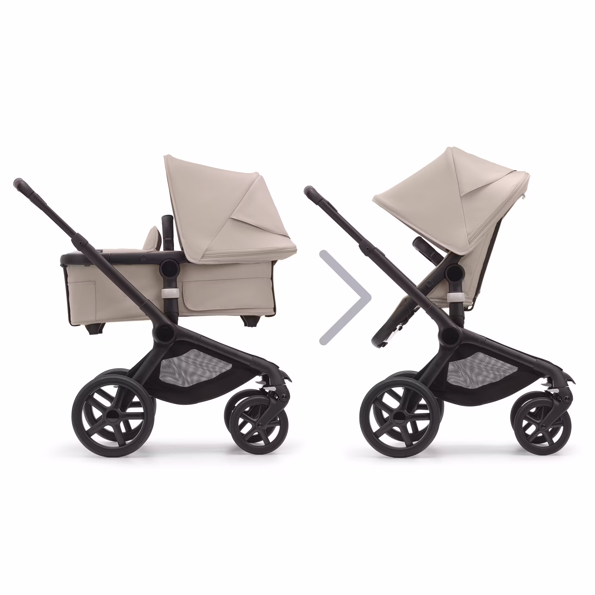 Fox 5 2-in-1 Komfort-Kinderwagen Schwarz/Forest Green - Jamouz