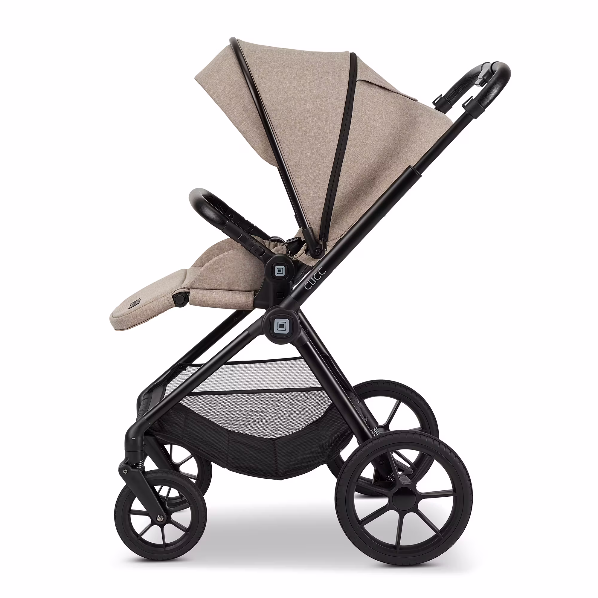CLICC Set Black Melange mit Babyschale Cosmo - Jamouz