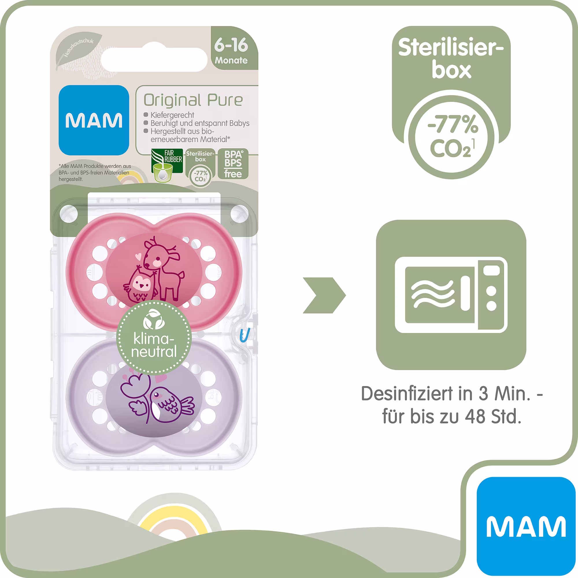 Original matt Latex 6 - 16 Monate 2 Stück Wolf/Hase - Jamouz