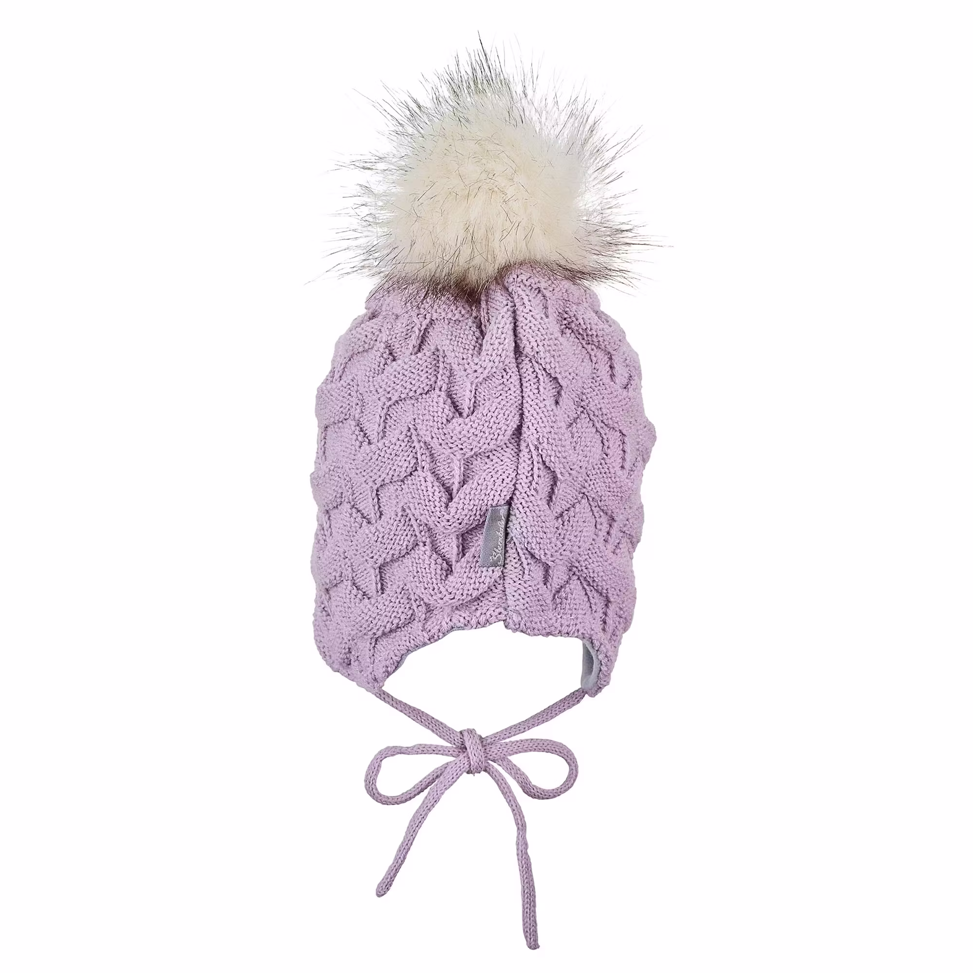 Strickmütze mit Kunstpelz-Pompon - Jamouz