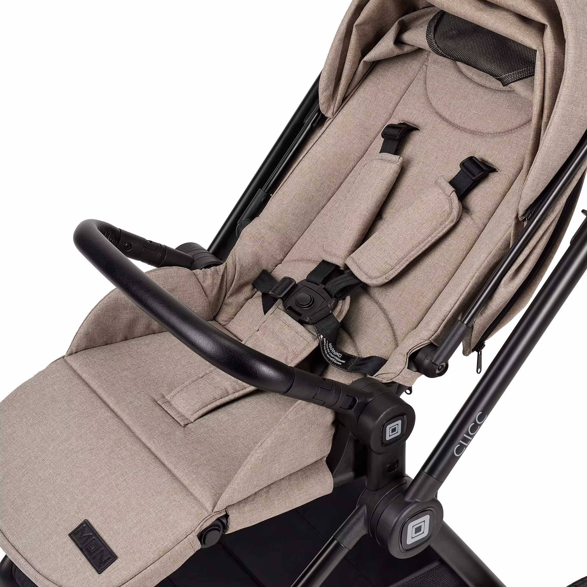 CLICC Set Black Melange mit Babyschale Cosmo - Jamouz