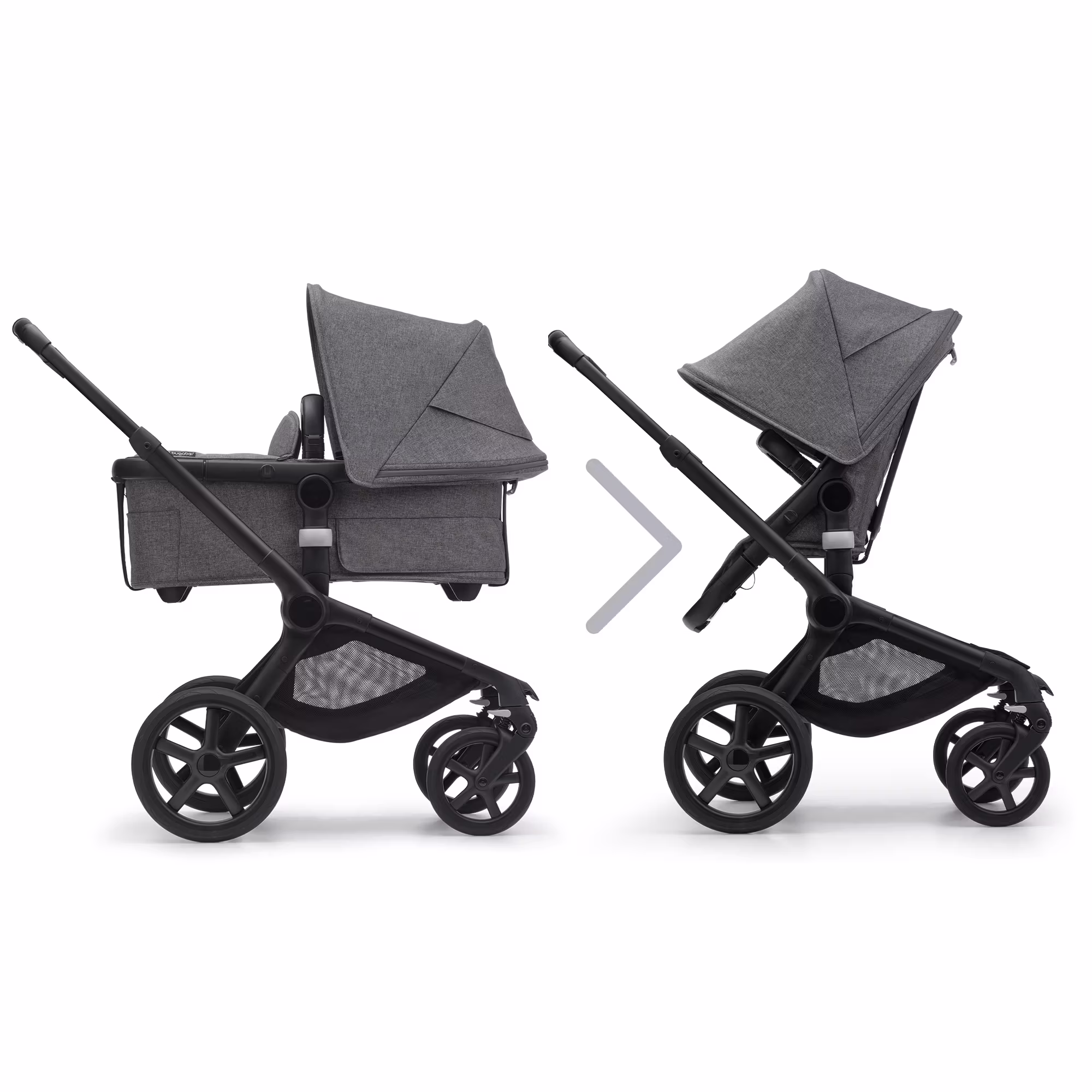 Fox 5 2-in-1 Komfort-Kinderwagen Schwarz/Forest Green - Jamouz