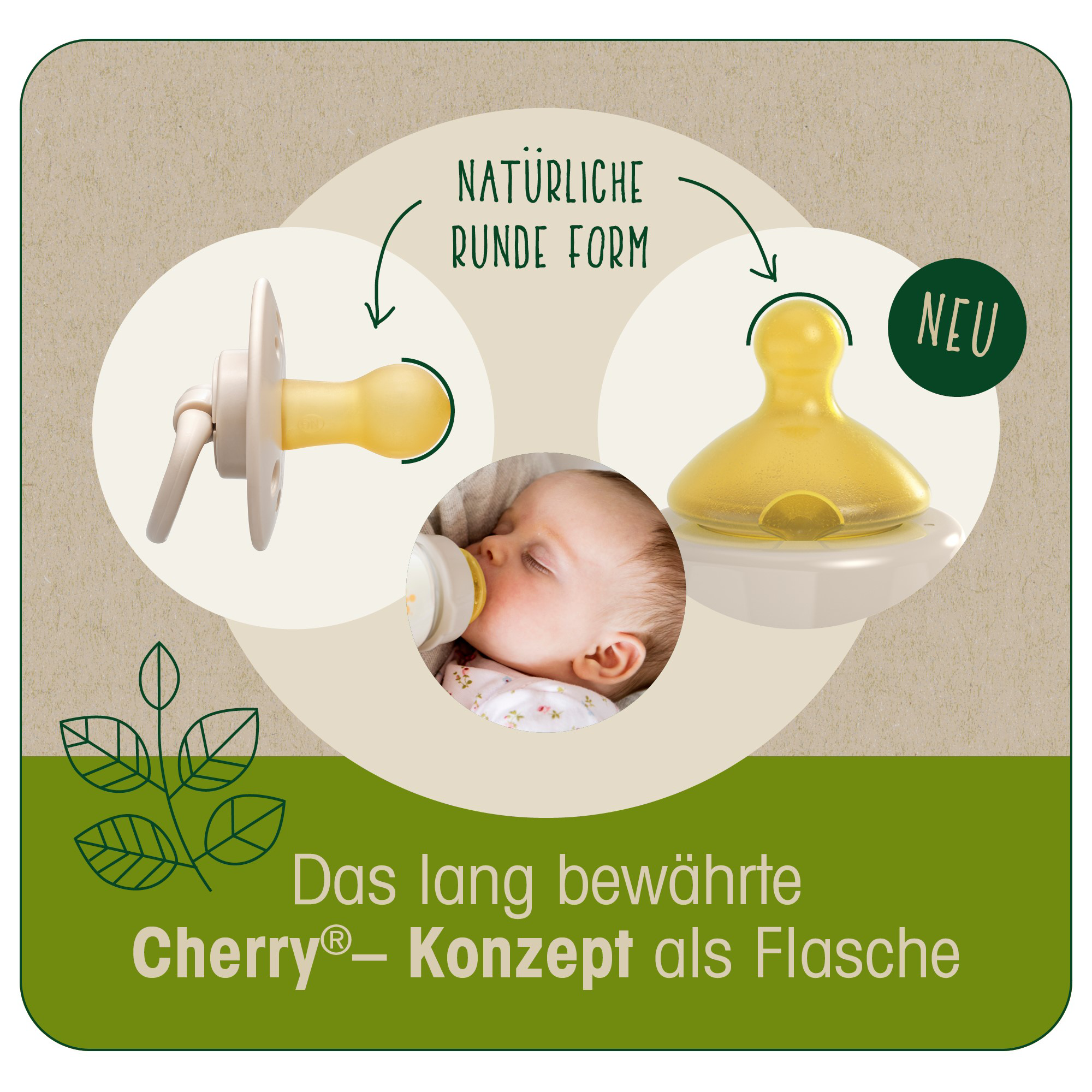 Weithalstrinksauger Cherry Green Gr.M - Jamouz