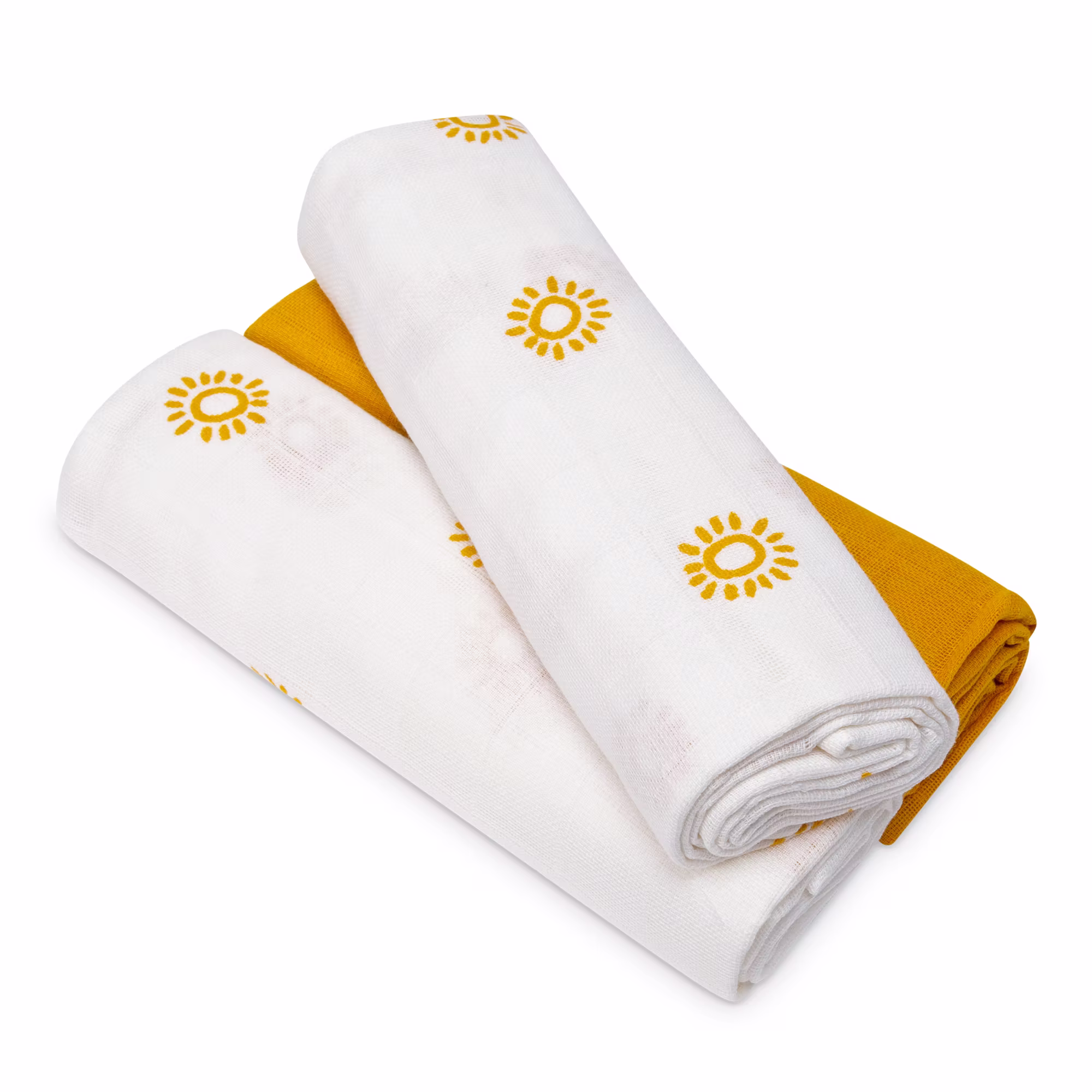 3er Set Mullwindeln Sonne 80 x 80 cm - Jamouz