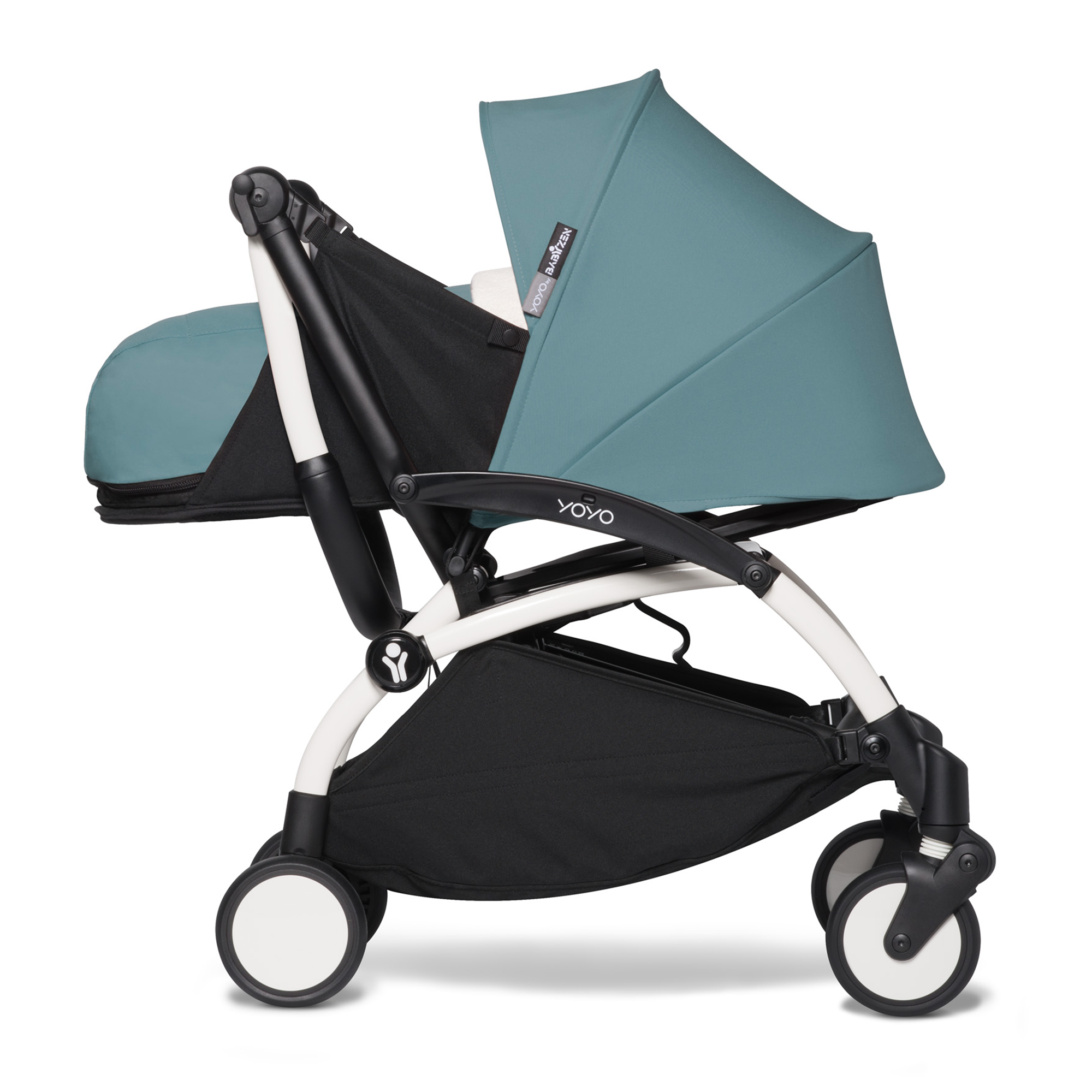Set YOYO² Gestell und Neugeborenen-Set mit 6+ Textil-Set Aqua - Jamouz