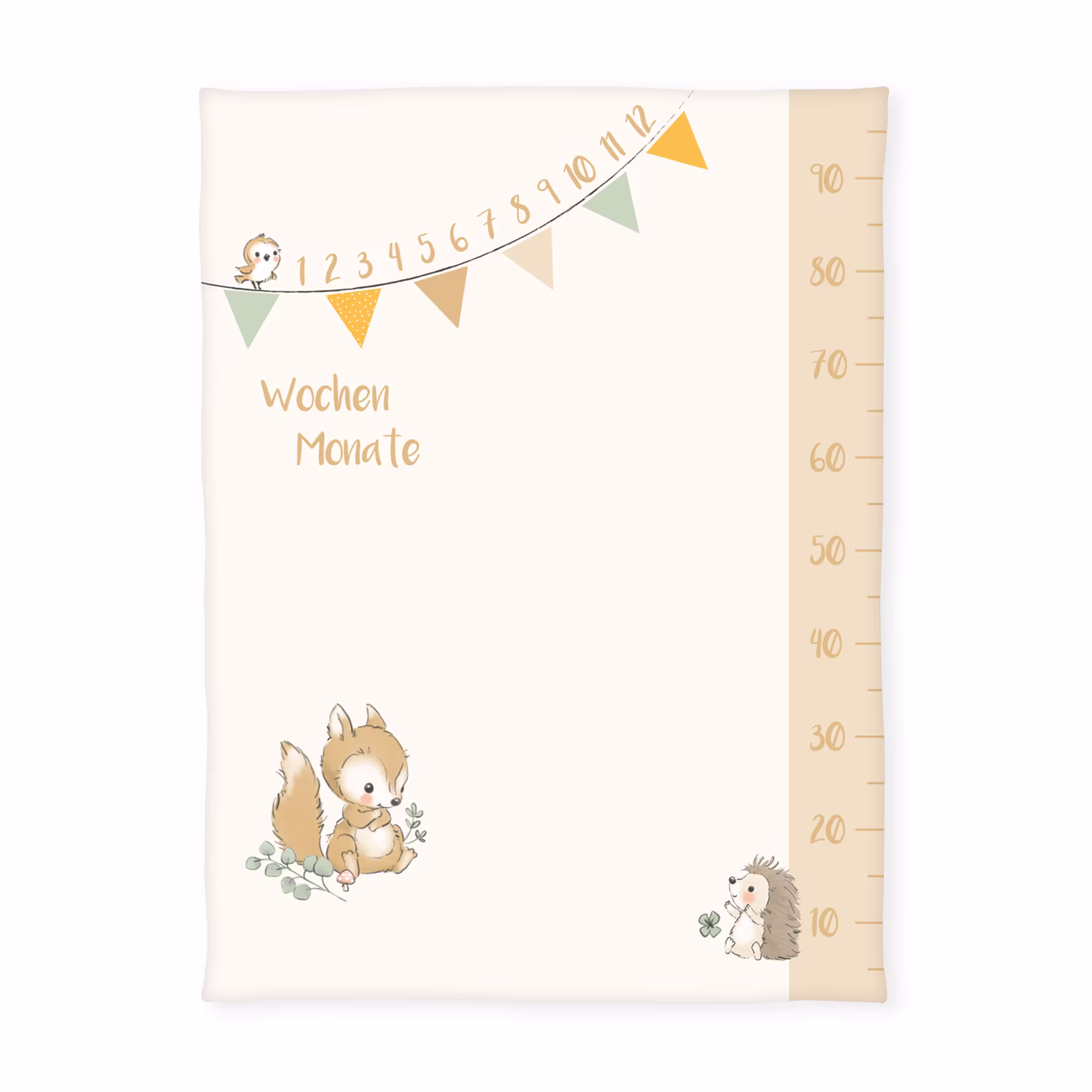 Meilensteindecke-Softpeach Waldtiere - Jamouz