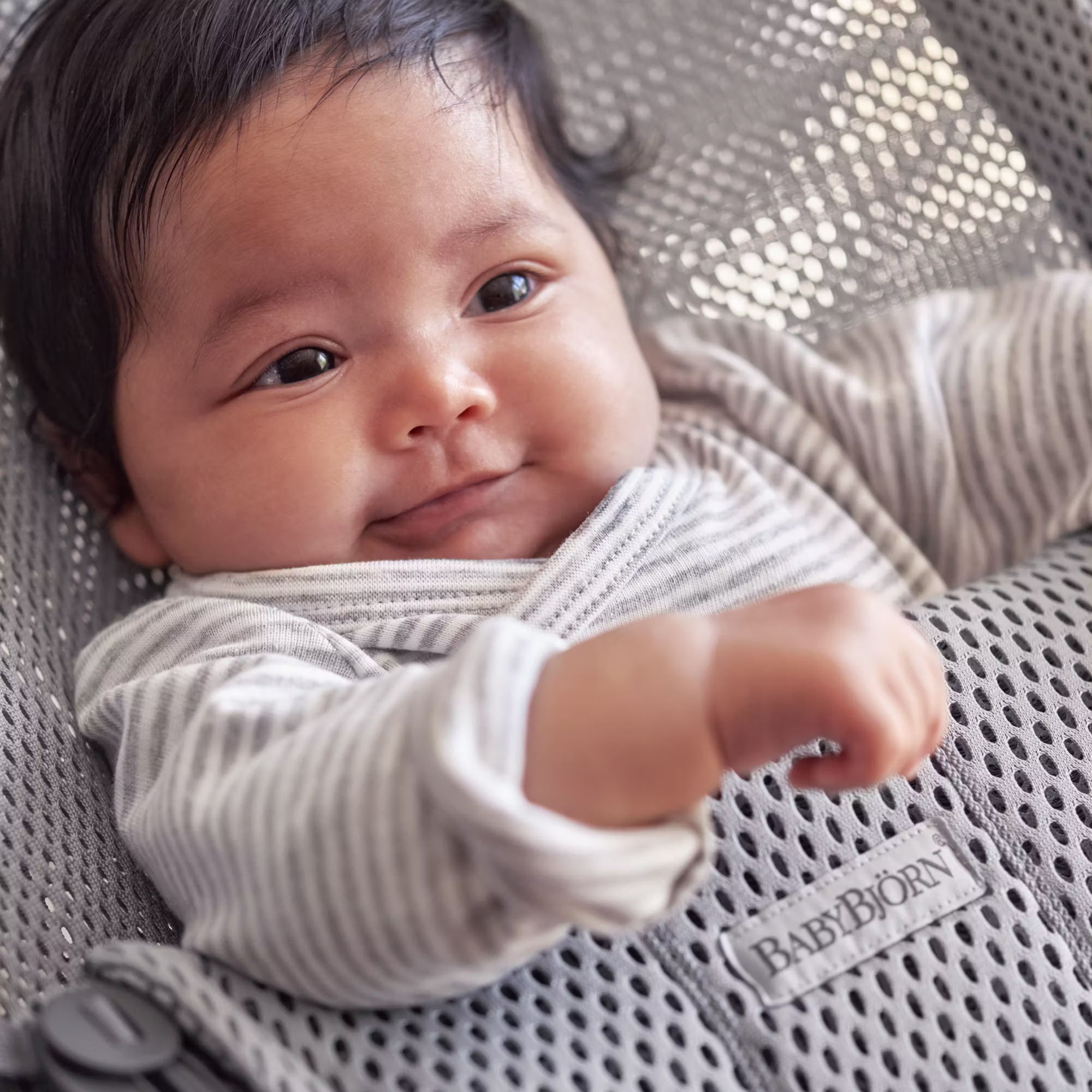 Babywippe Bliss Mesh Grey - Jamouz