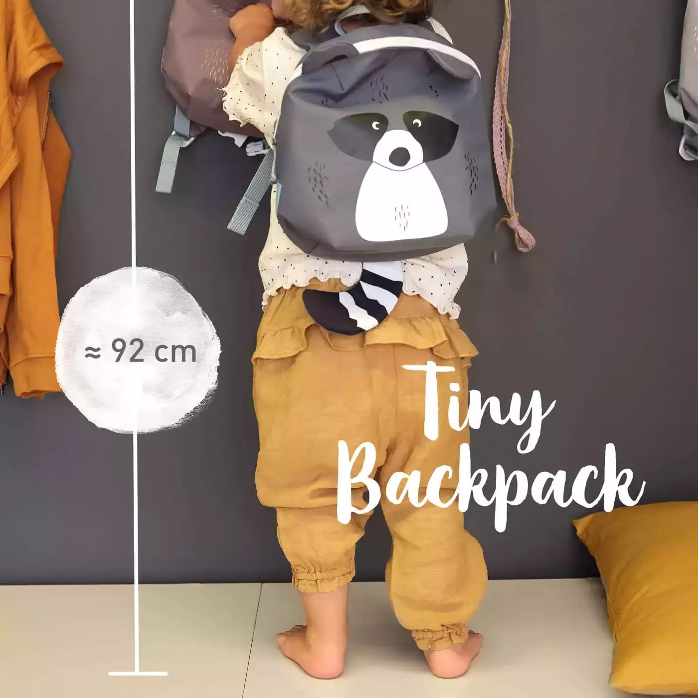 Tiny Backpack About Friends Racoon Grey - Jamouz