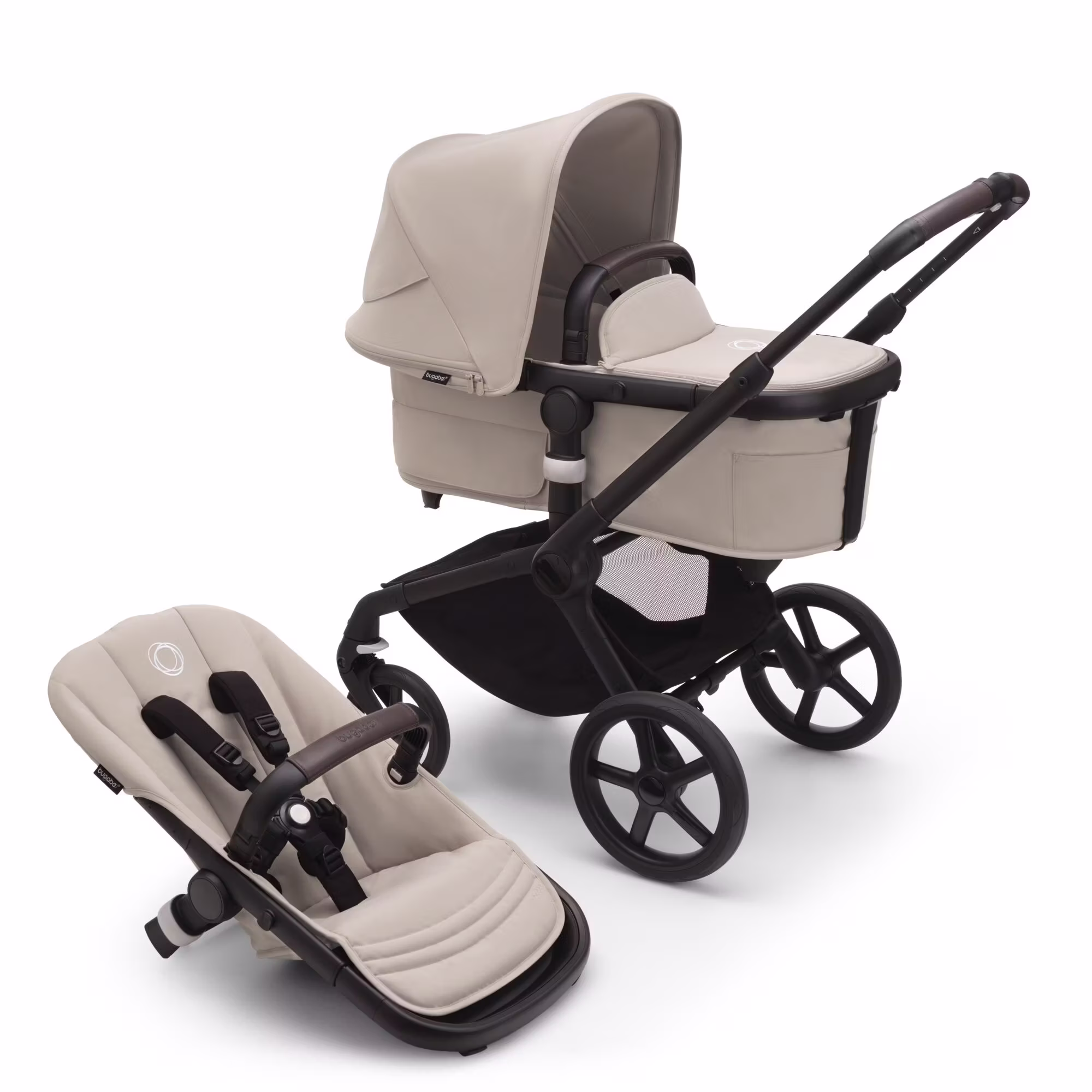 Fox 5 2-in-1 Komfort-Kinderwagen Schwarz/Forest Green - Jamouz