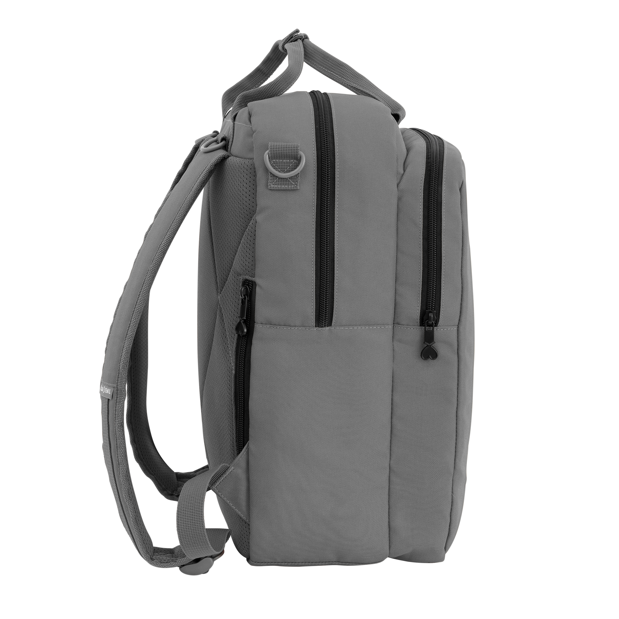 Set ELSA & EMIL Kinderwagen Elefantengrau mit Henkel-Rucksack - Jamouz