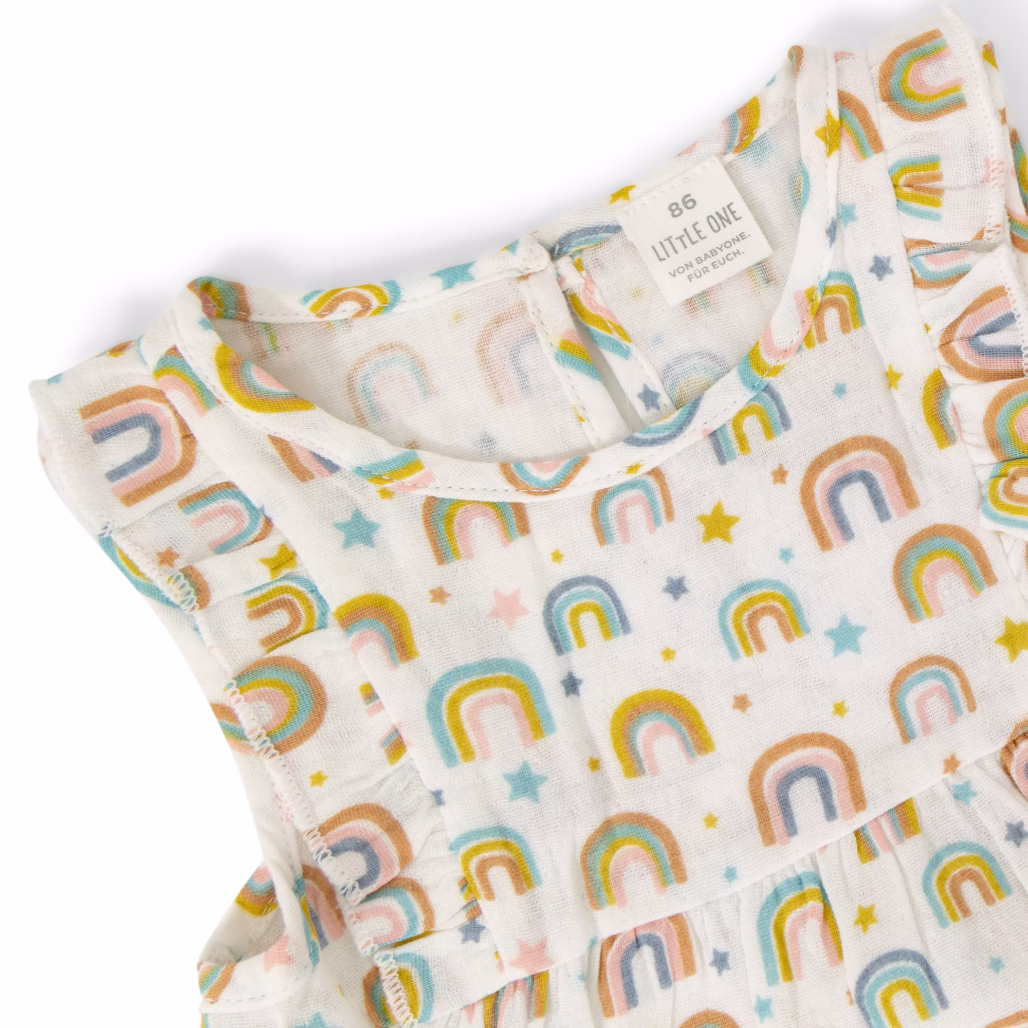 Musselin Kleid Regenbogen - Jamouz