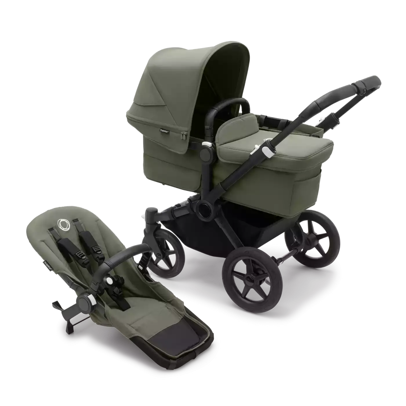 Donkey 5 Mono-Kinderwagen, erweiterbar, Forest Green - Jamouz