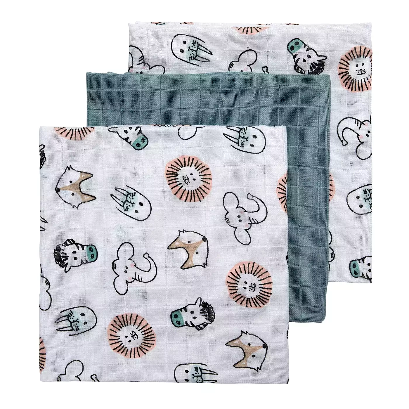 Mullwindeln Animal Green - Jamouz
