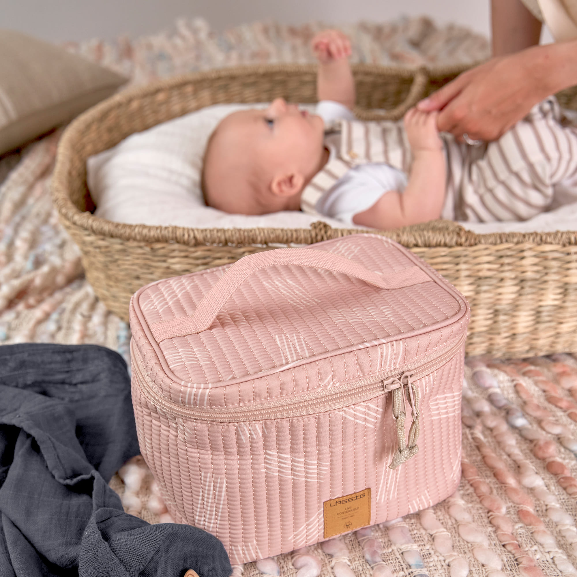 Wickeltisch Organizer Soft Stripes - Jamouz