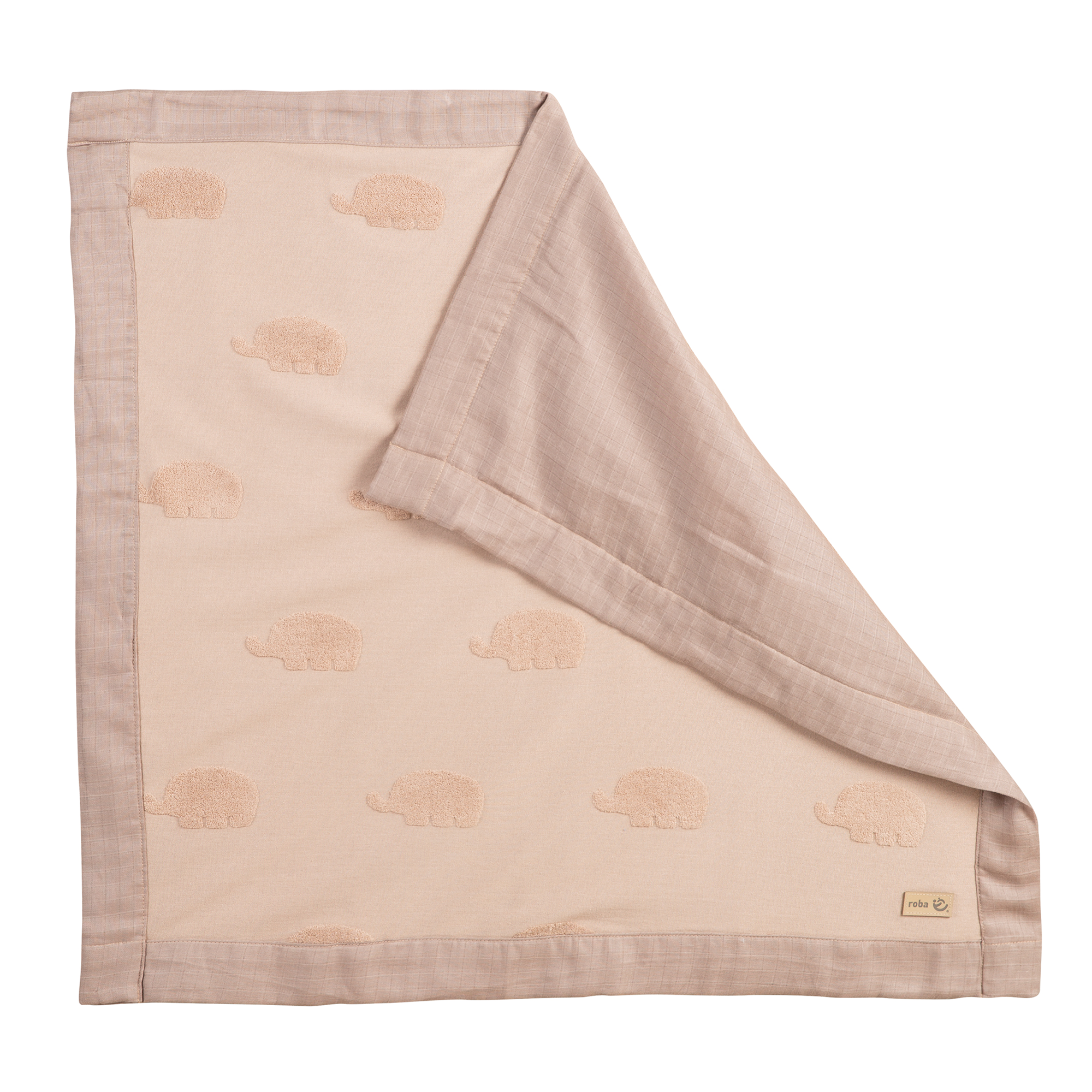 Babydecke Lil Elephant Earth Brown 80 x 80 cm - Jamouz