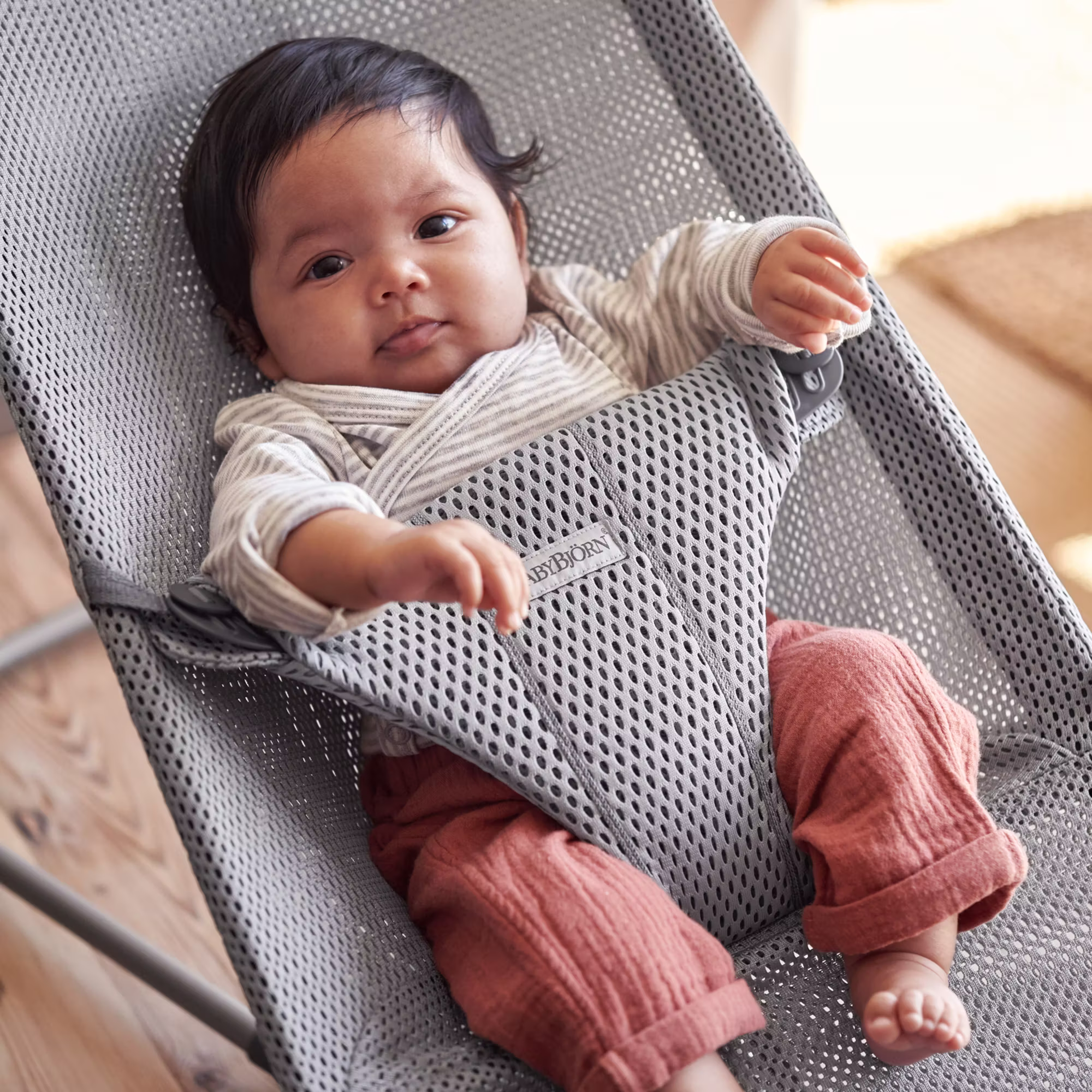 Babywippe Bliss Mesh Grey - Jamouz