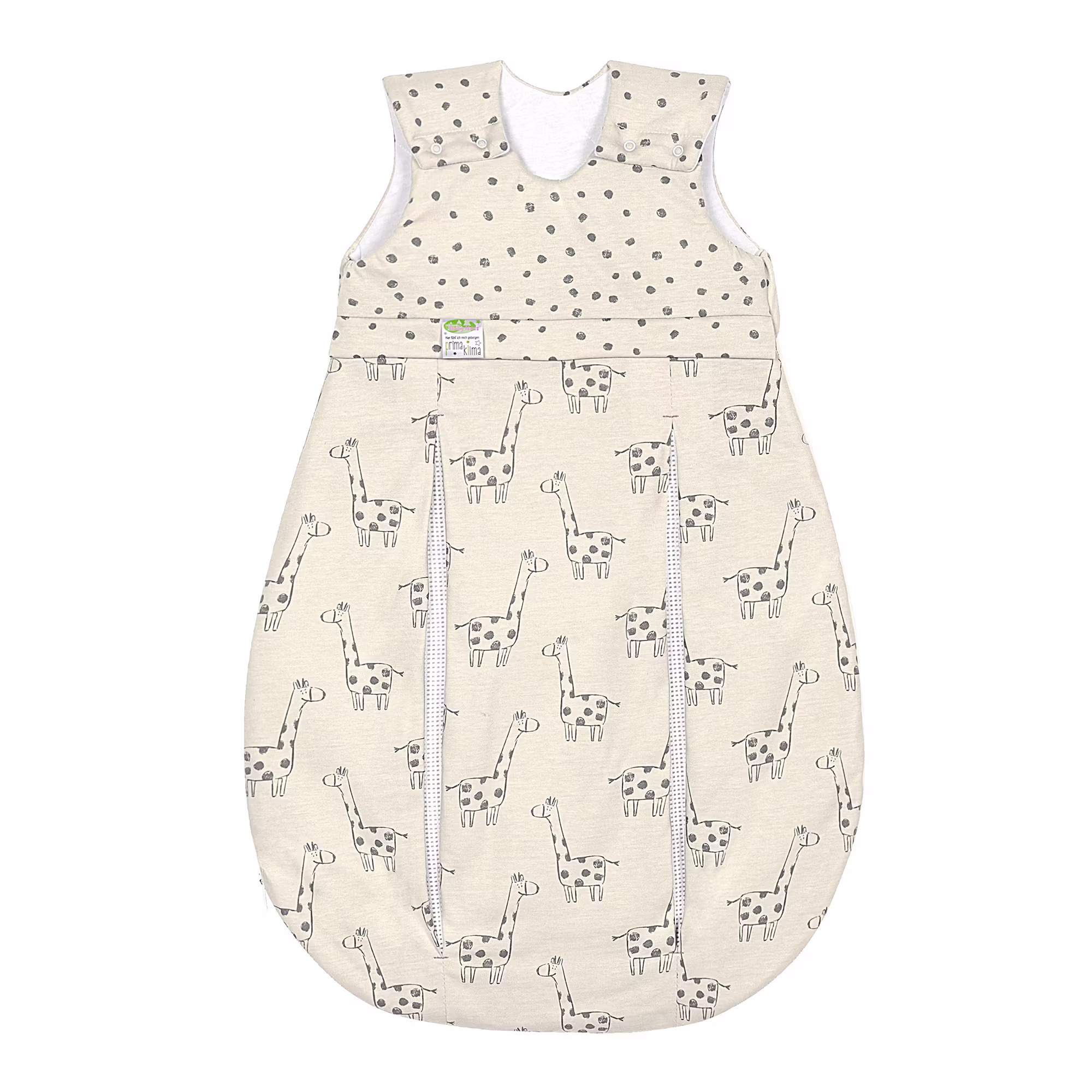 Jersey-Schlafsack Prima Klima Happy Giraffe Soft Sand - Jamouz