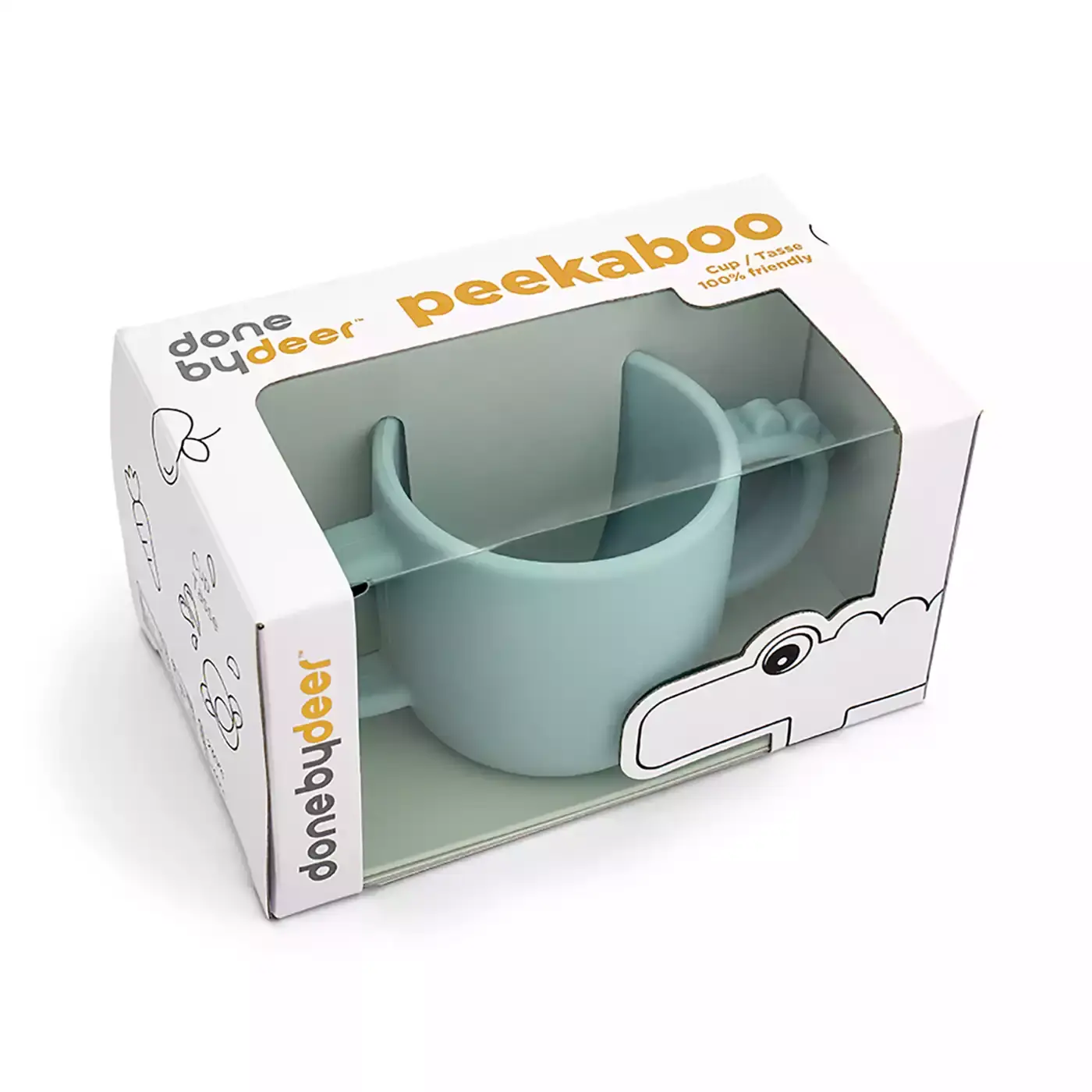 Silikon-Becher Peekaboo Croco Blau - Jamouz
