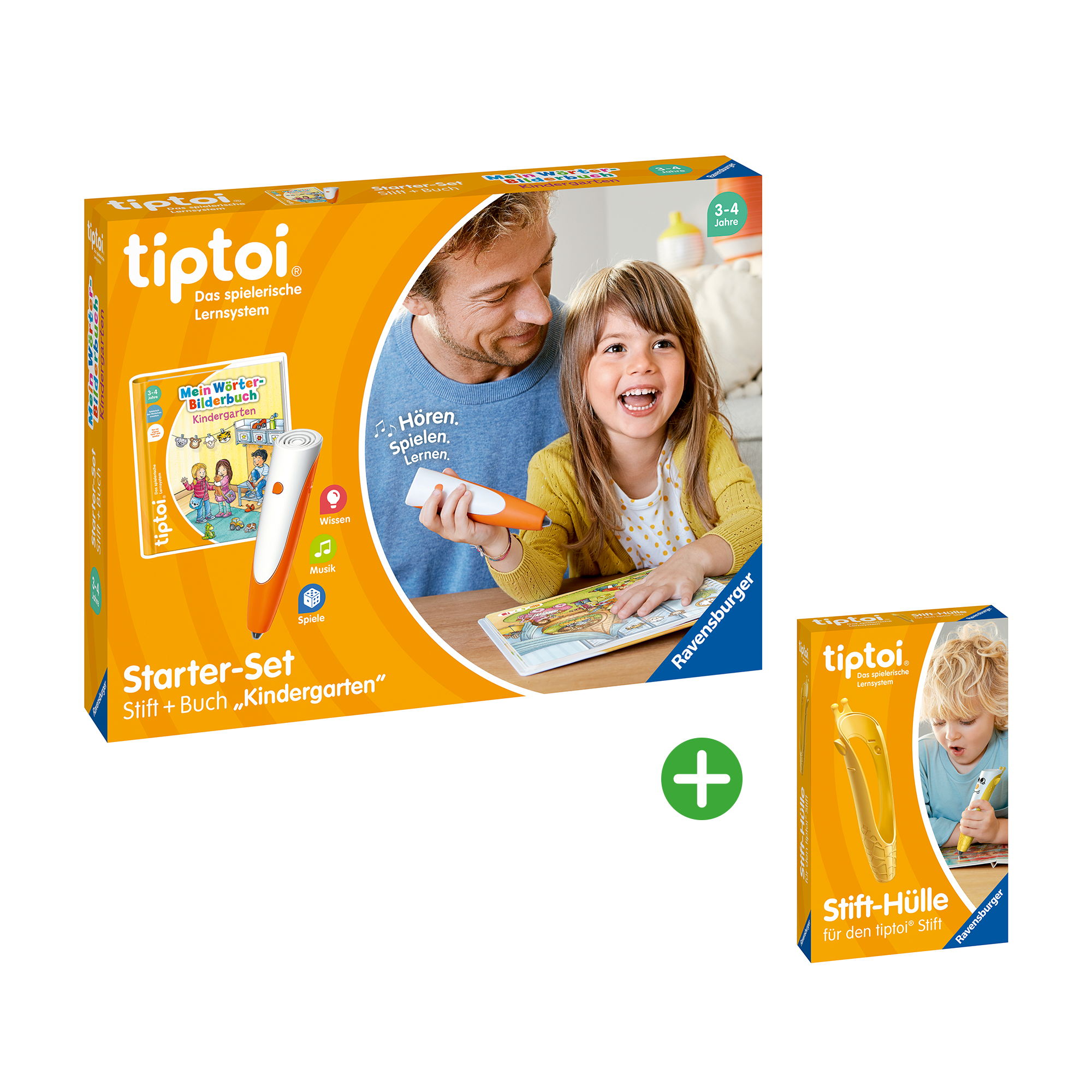 Set tiptoi® Starter-Set: Stift + Buch Kindergarten mit tiptoi® Stift-Hülle - Jamouz