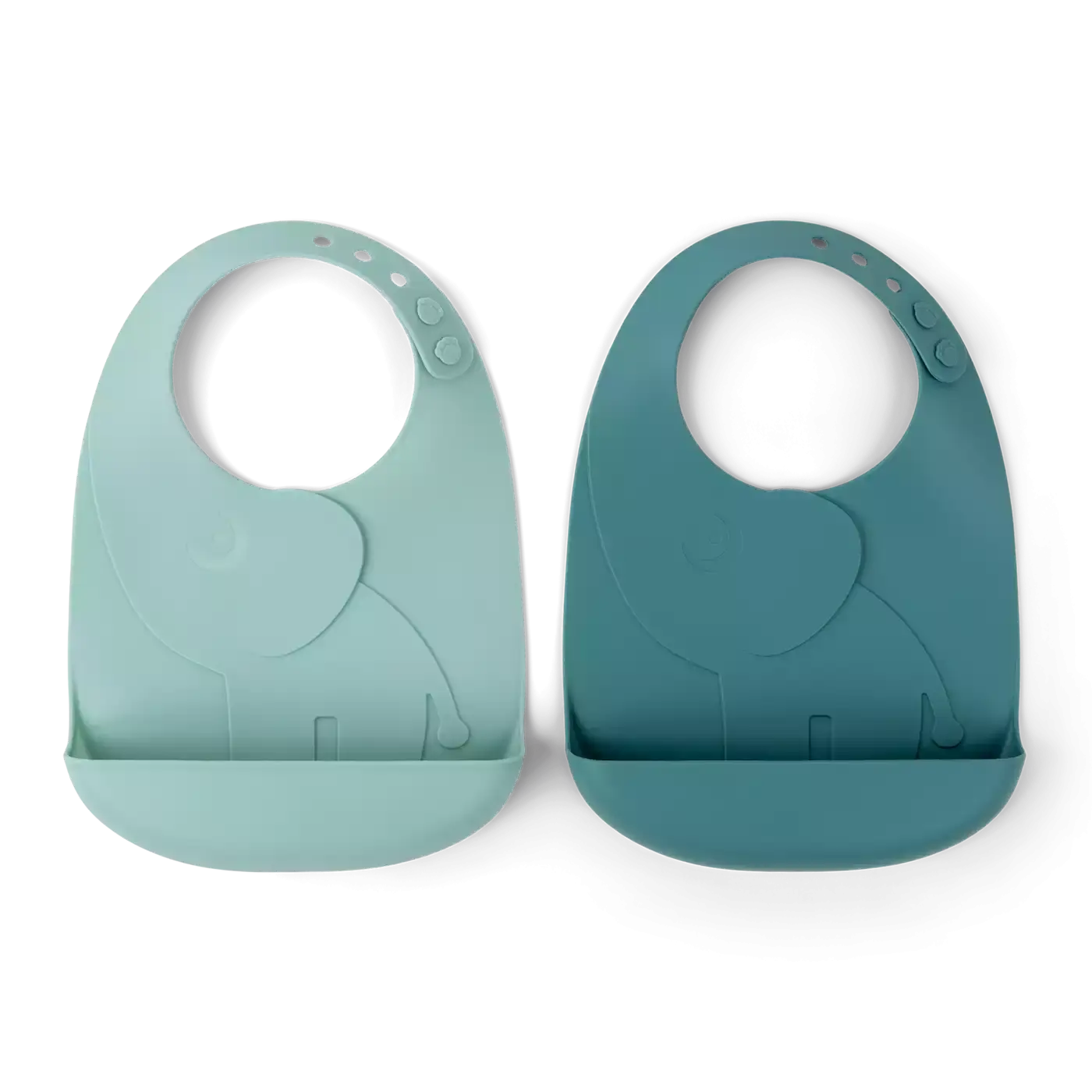 2er-Set Silikon-Lätzchen Peekaboo Elphee Puder - Jamouz