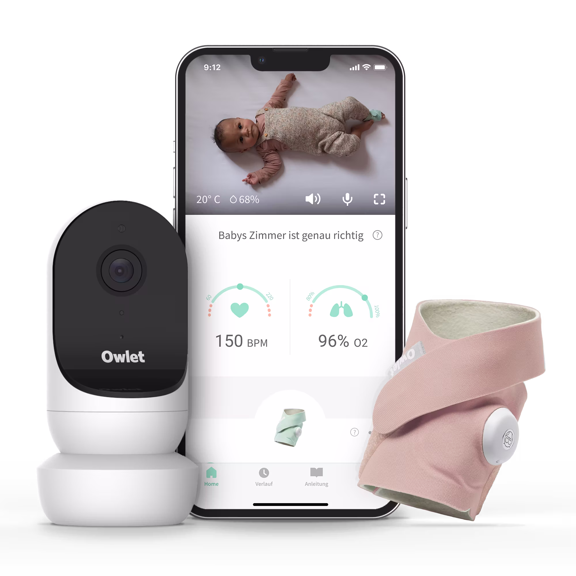 Smart Sock 3 Mint mit Owlet Cam 2 - Jamouz