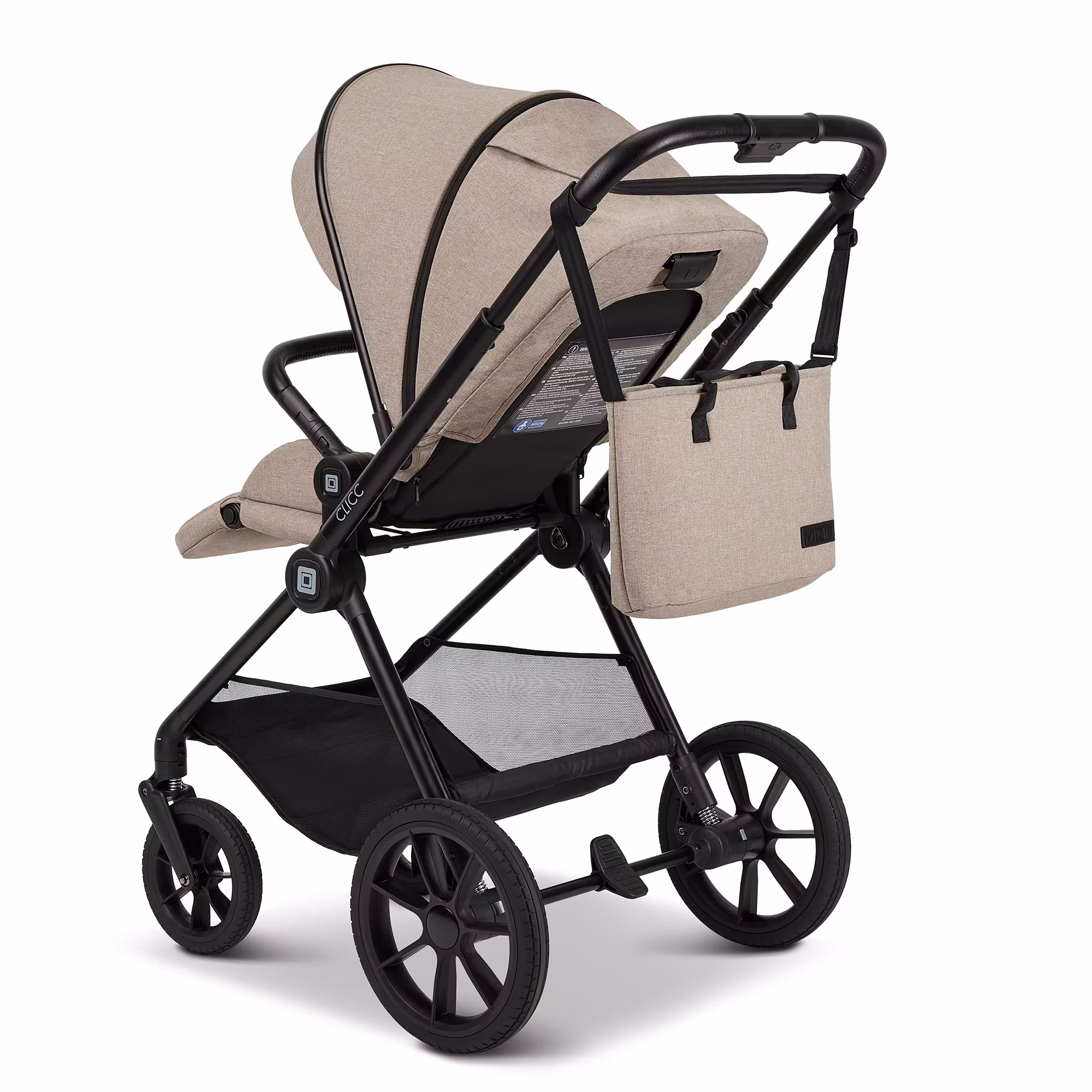 CLICC Set Black Melange mit Babyschale Cosmo - Jamouz