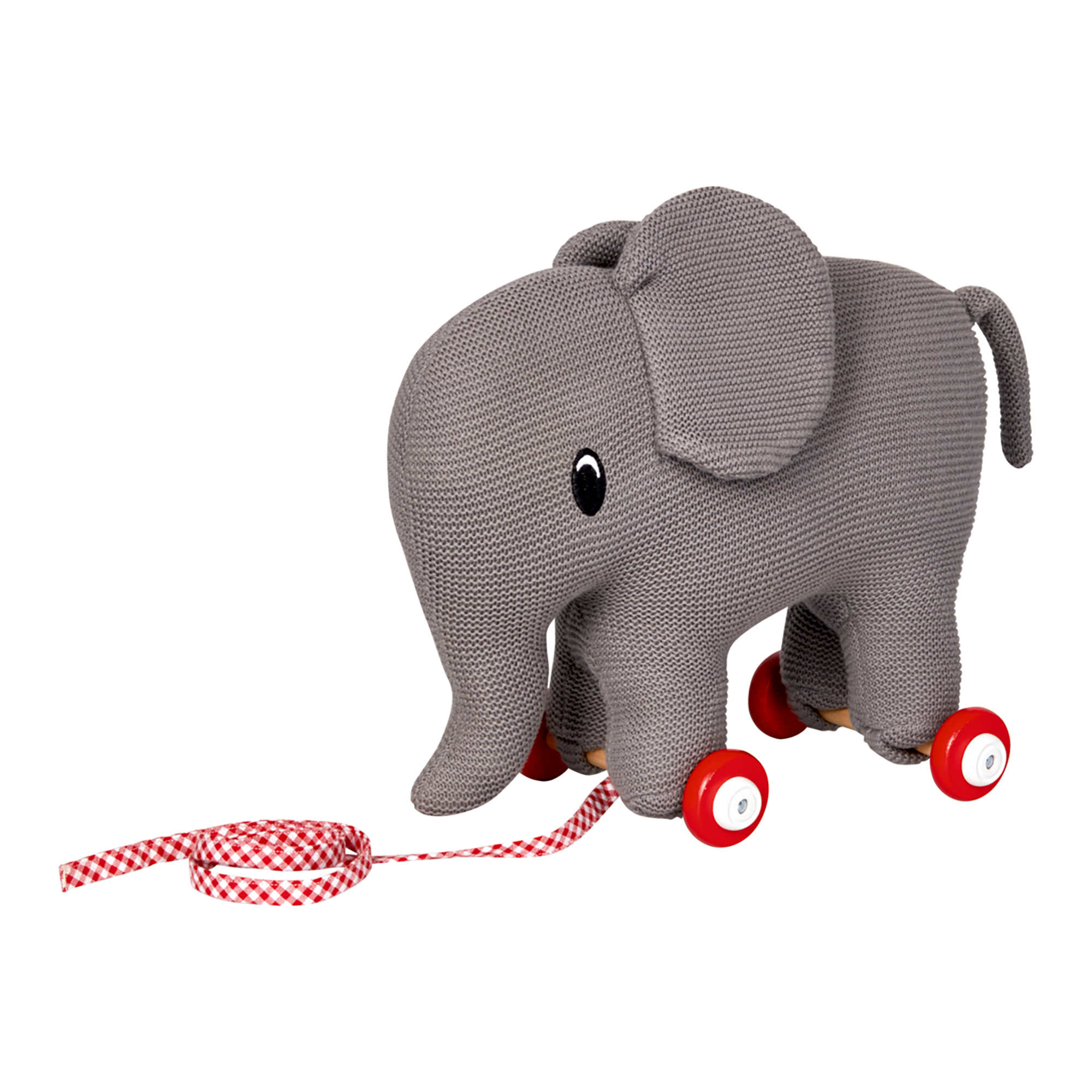 Ziehtier Elefant auf Holzrollen - Jamouz