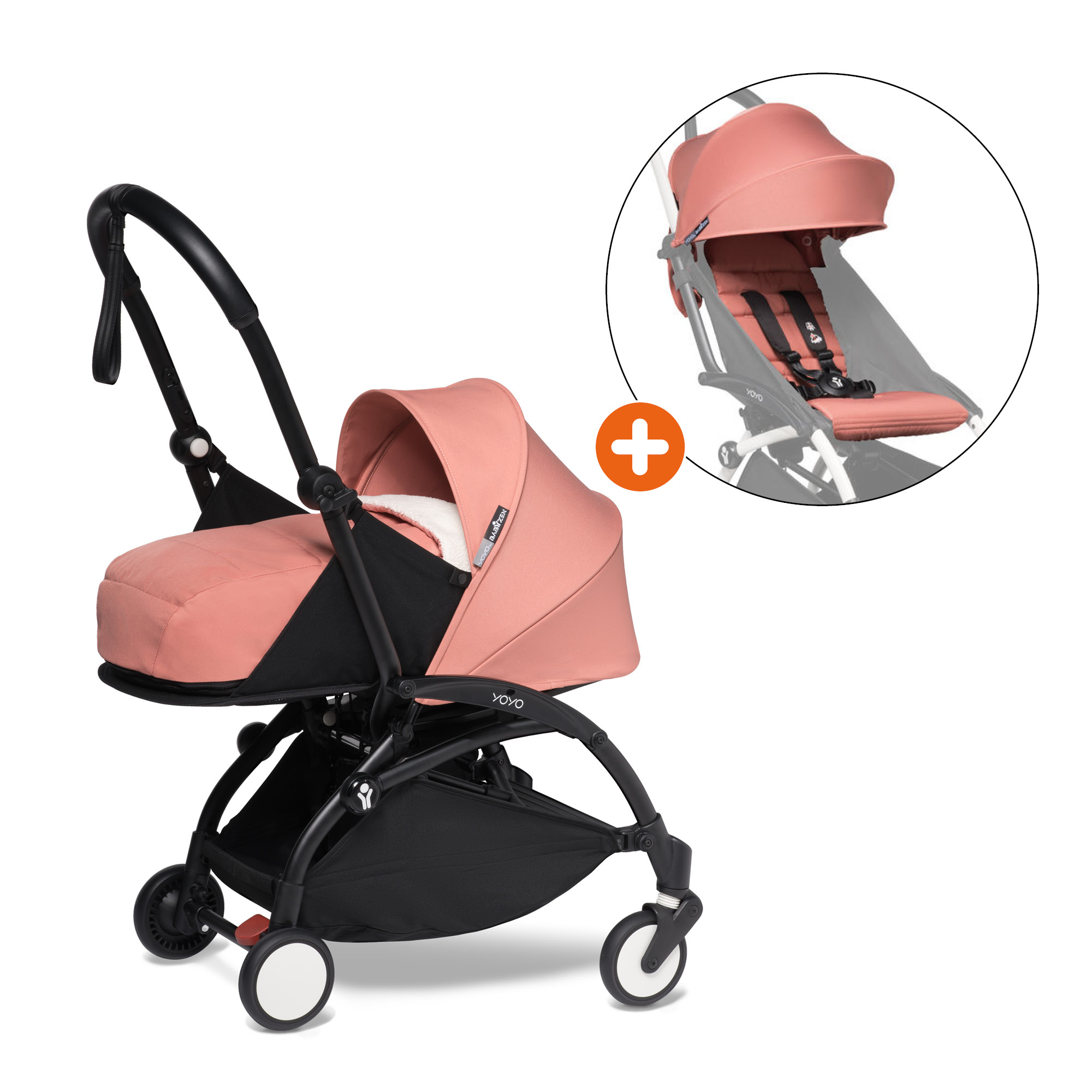 Set YOYO² Gestell und Neugeborenen-Set mit 6+ Textil-Set Red - Jamouz