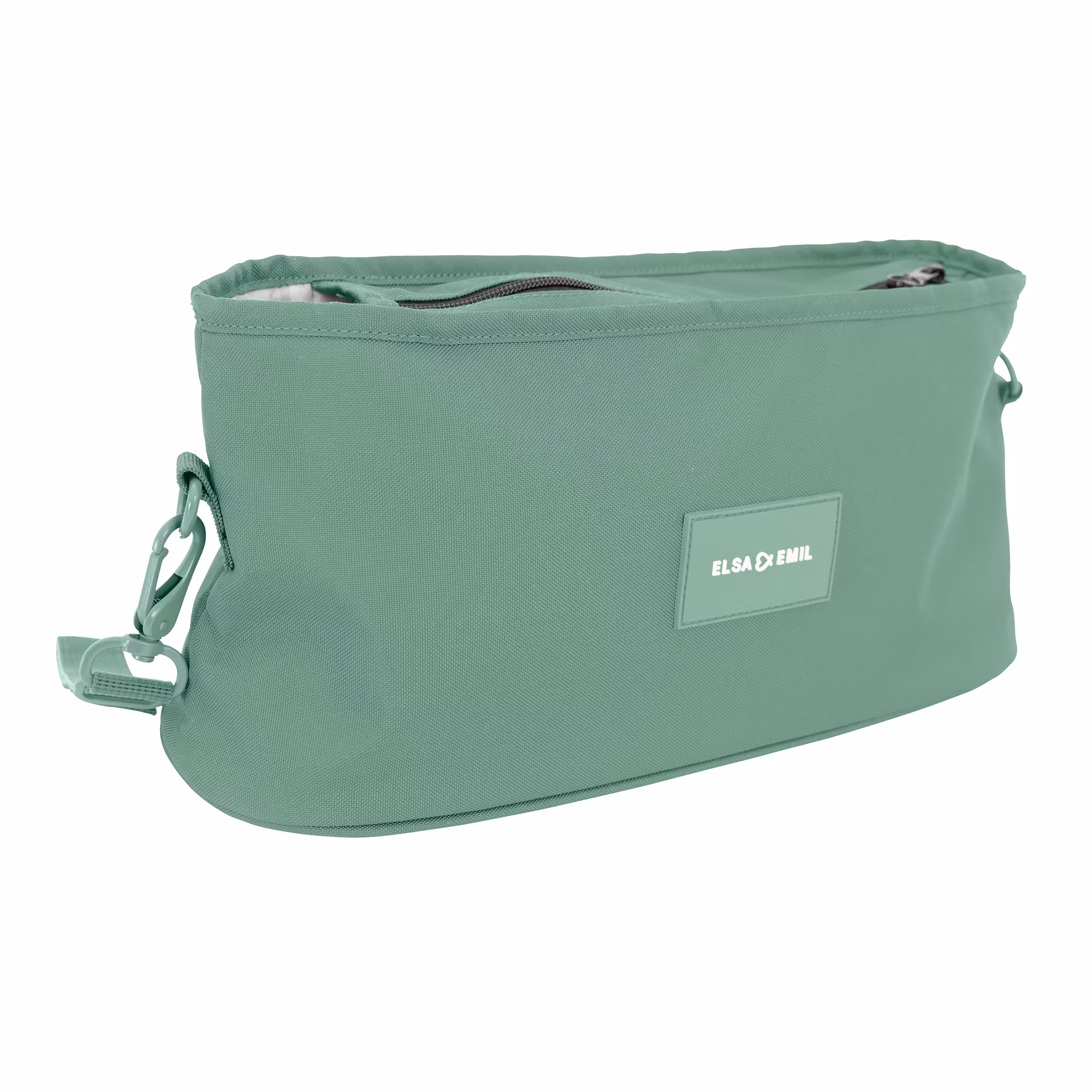 Set ELSA & EMIL Kinderwagen Krokodilgrün mit Organizer - Jamouz