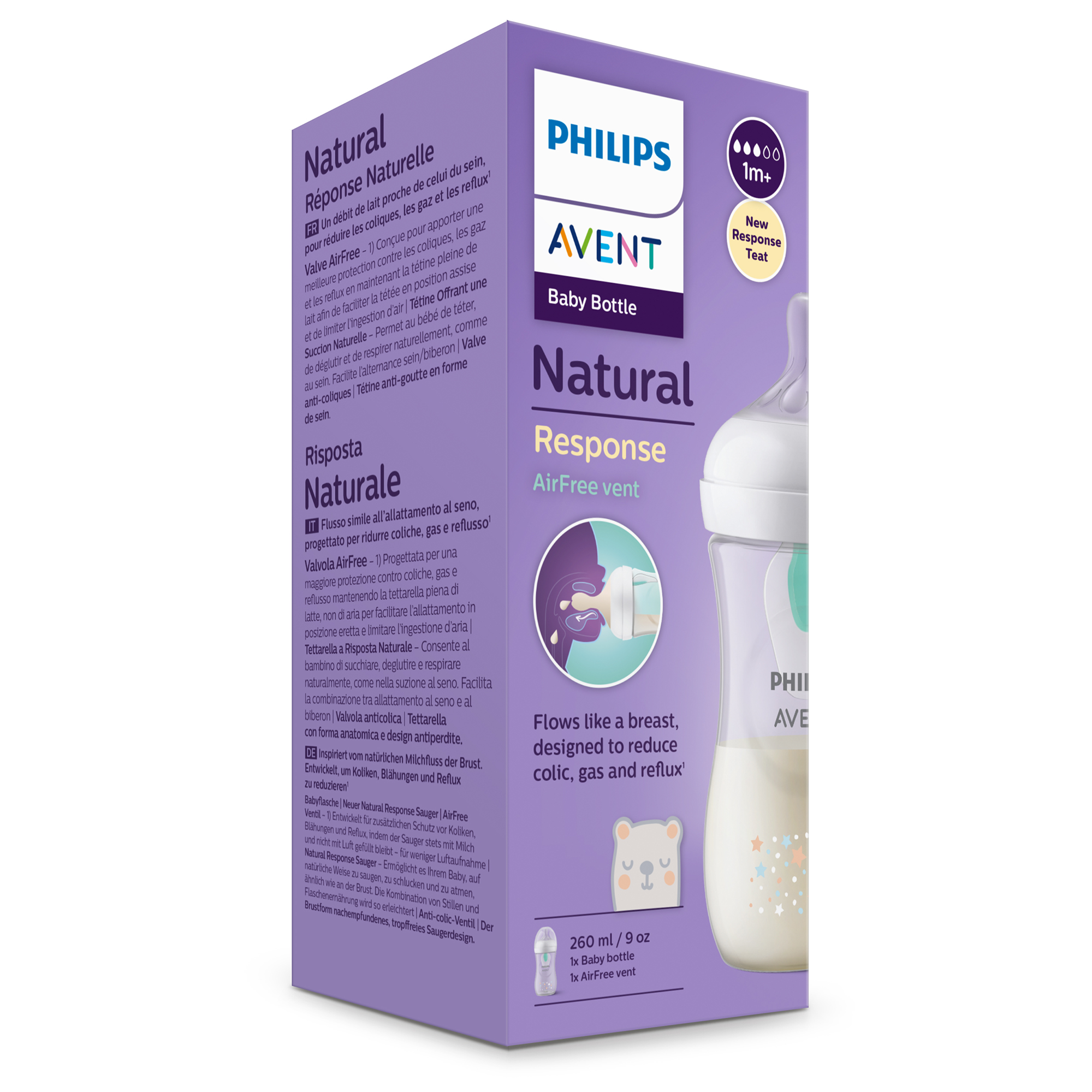 Babyflasche Natural Response AirFree Gr.3 260ml Elefant SCY673/81 - Jamouz